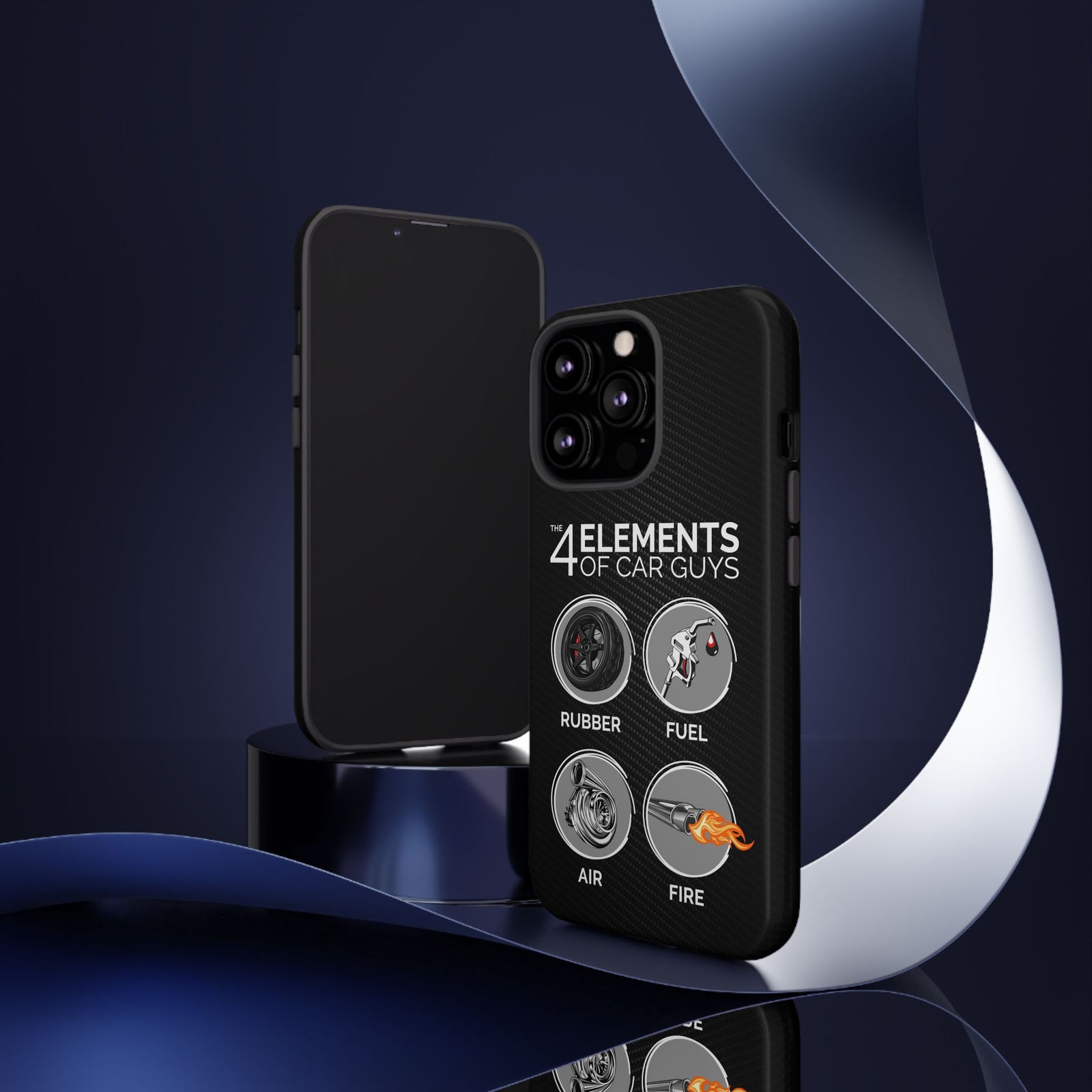 The 4 Elements of Car Guys Tough Phone Case | Funny Car Lover Gift
