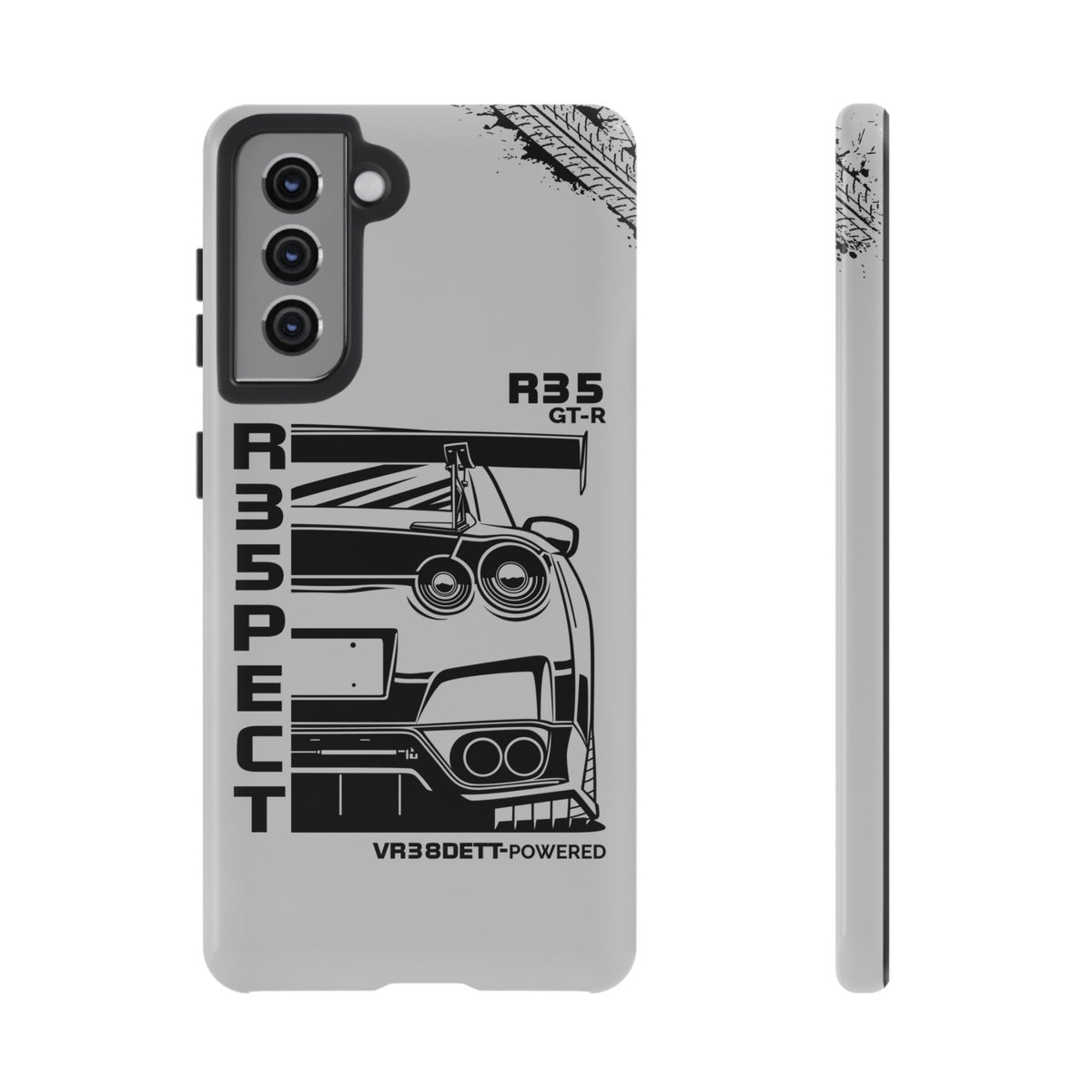 JDM Front View Tough Phone Case - Samsung Galaxy S21, glossy, front and side view