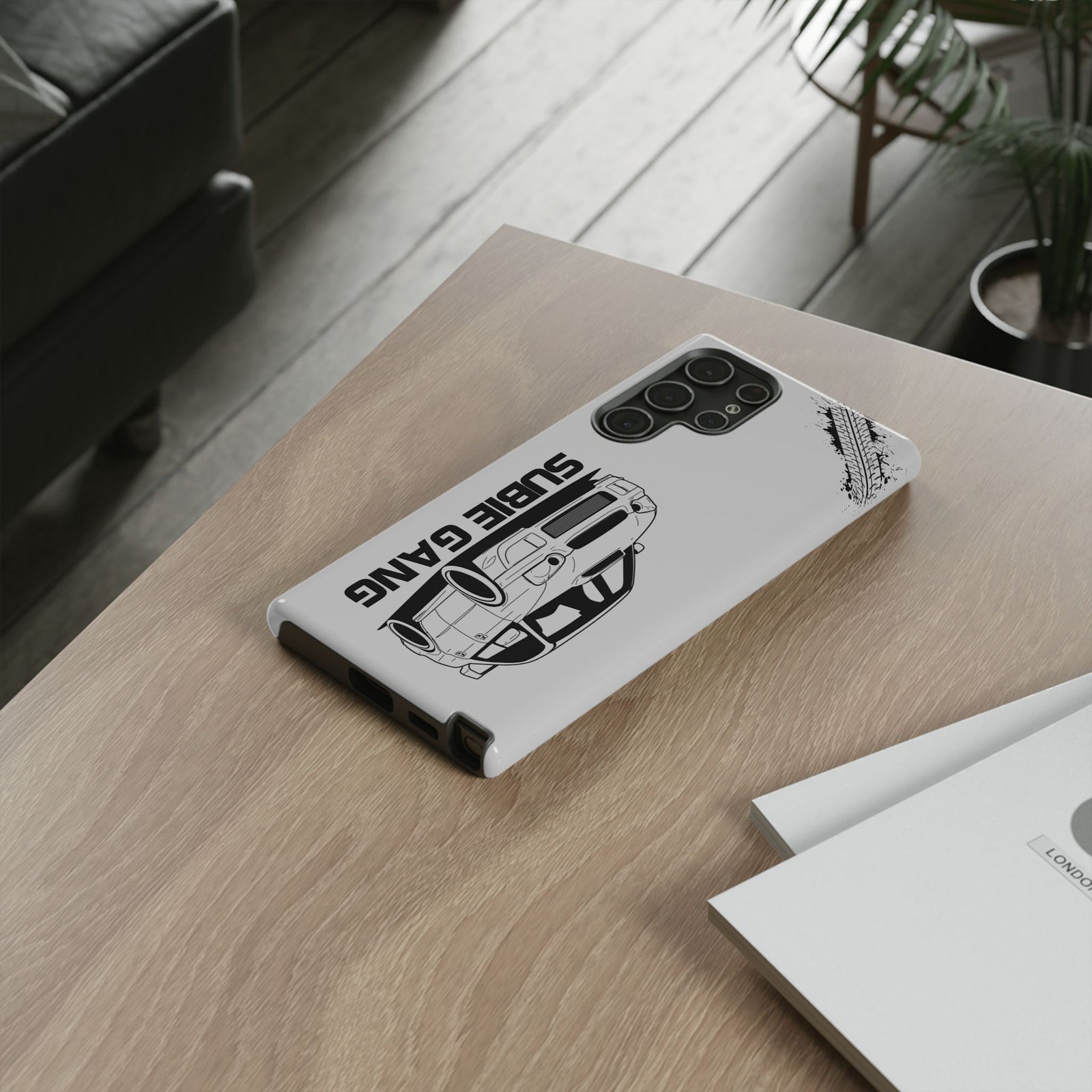 JDM Gang Tough Phone Case - Samsung Galaxy S22 Ultra, glossy, lifestyle photo