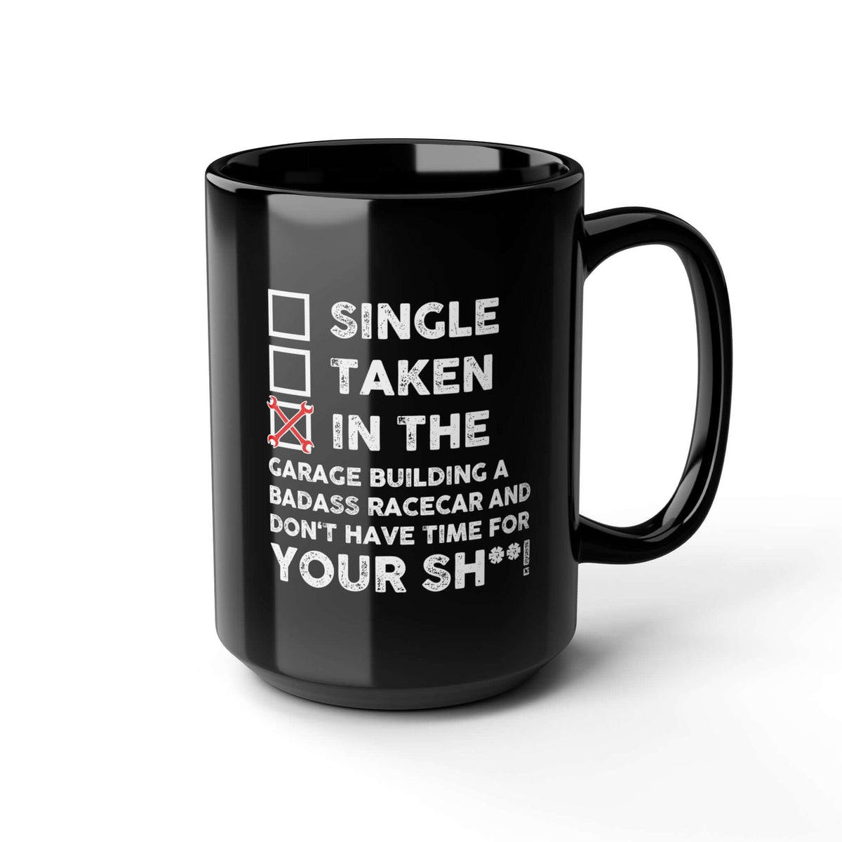 In the Garage Building a Racecar Mug coffee mug - funny car guy gift