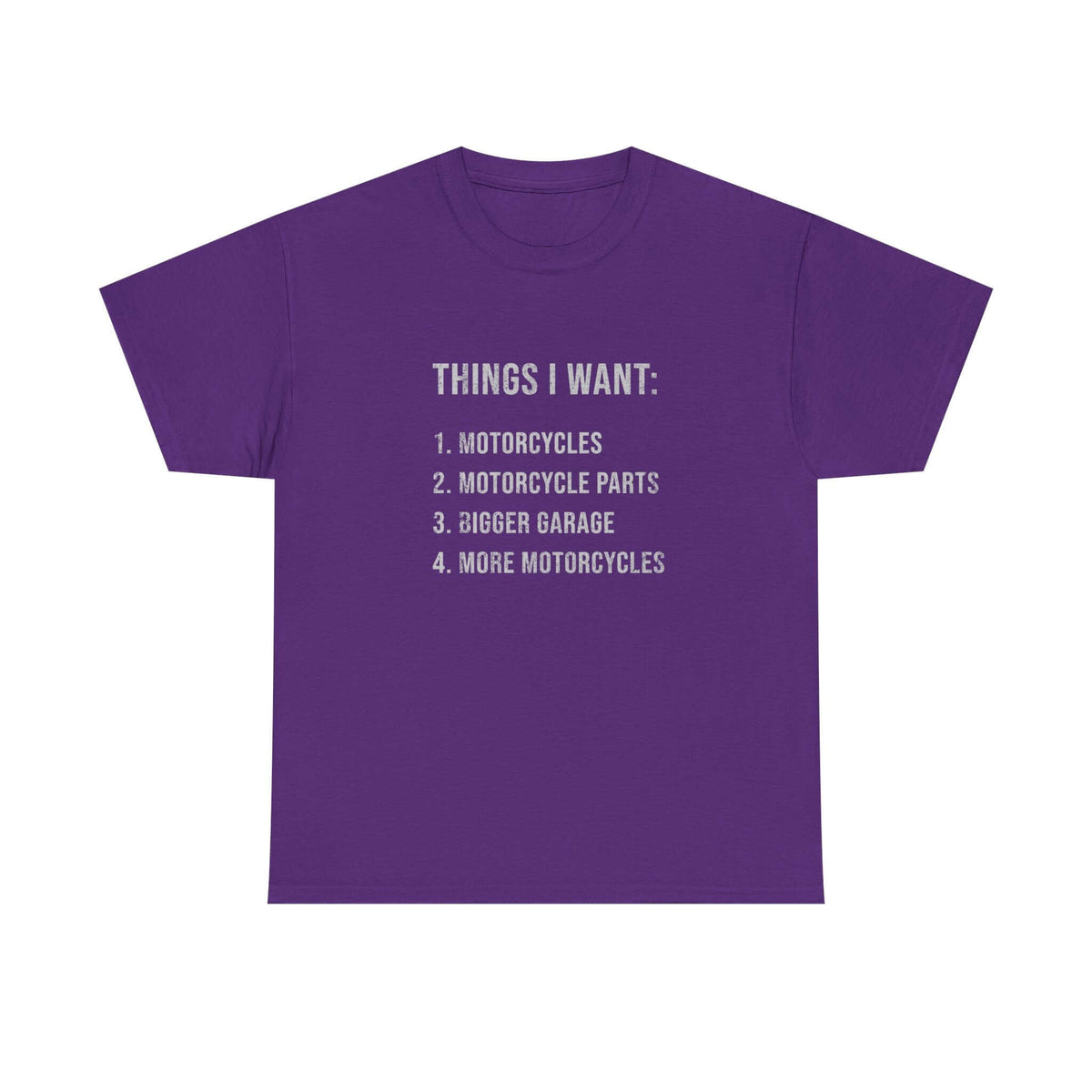 Things I Want: Motorcycles Biker T-Shirt shirt back view - car enthusiast tee