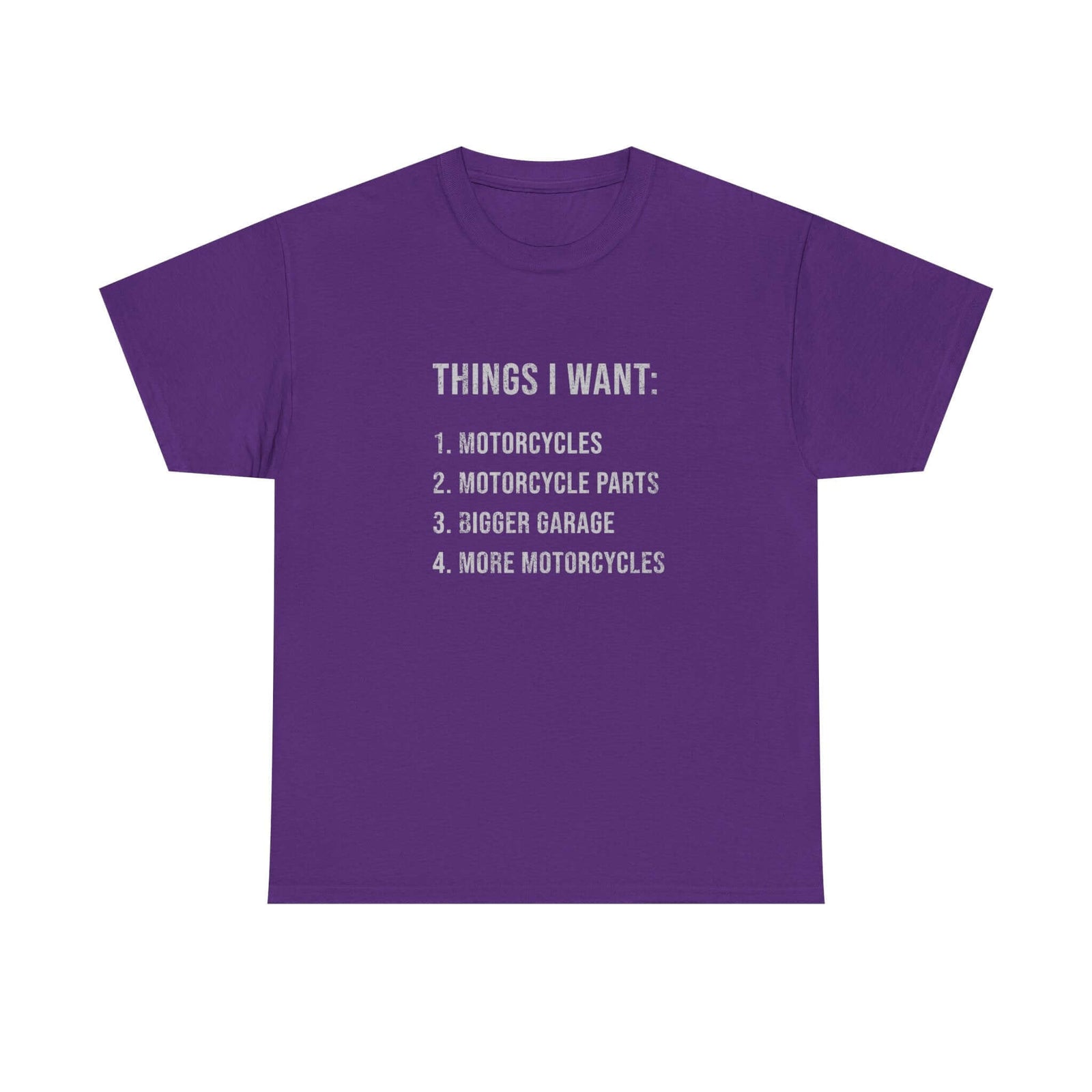 Things I Want: Motorcycles Biker T-Shirt shirt back view - car enthusiast tee