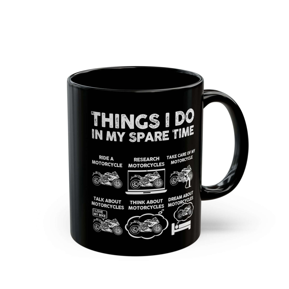 Things I Do in My Spare Time Sportsbike Mug mug back view - car enthusiast gift