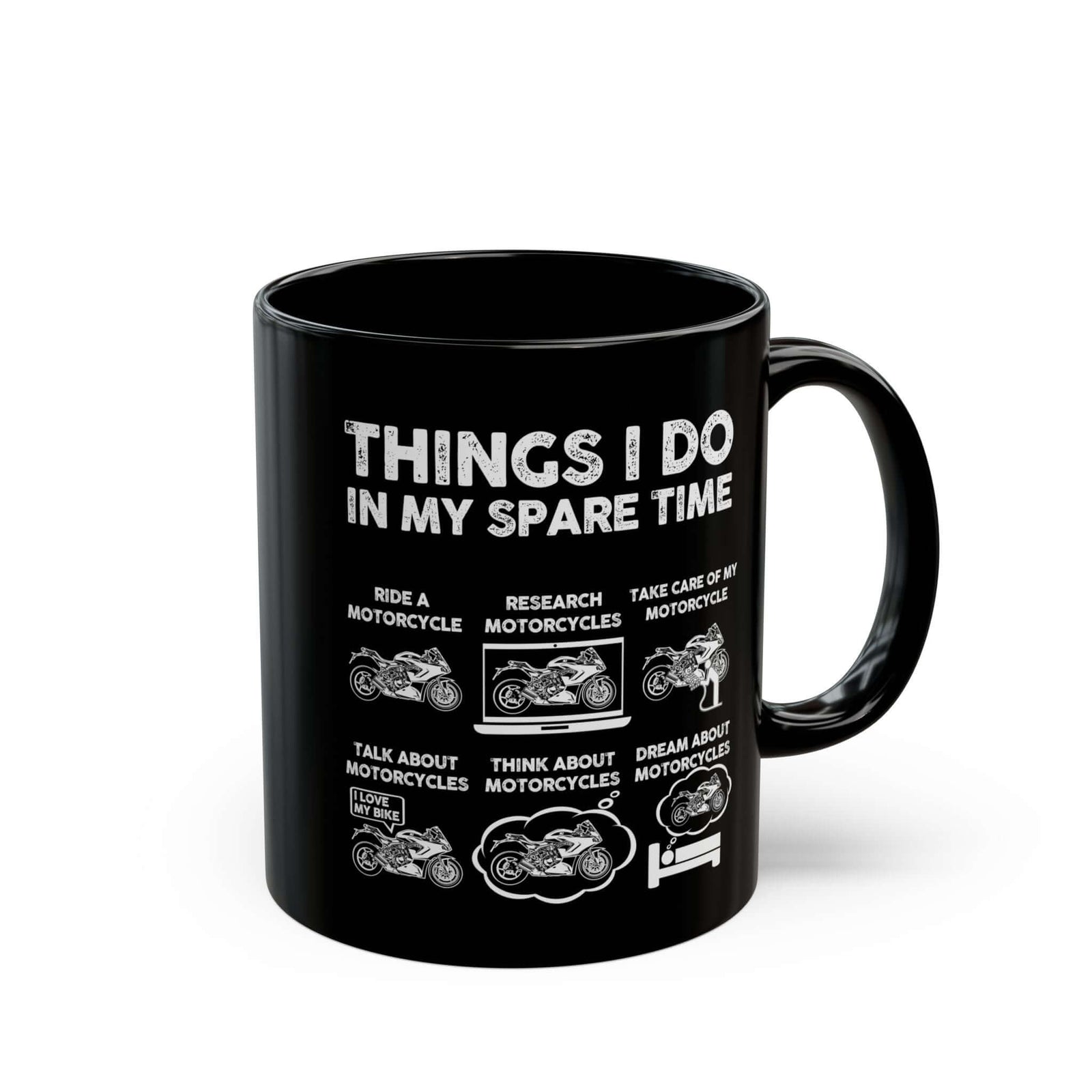 Things I Do in My Spare Time Sportsbike Mug mug back view - car enthusiast gift