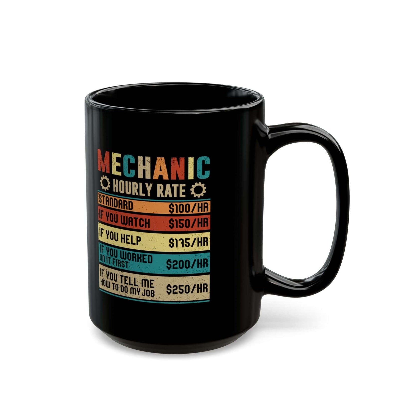 Mechanic Hourly Rate Coffee Mug coffee cup - gearhead gift idea