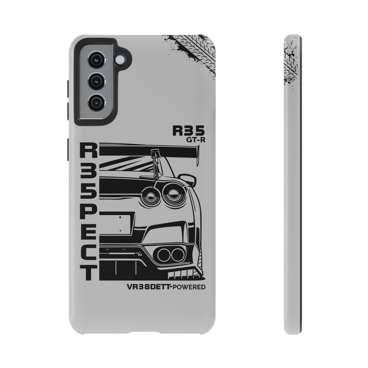 JDM Front View Tough Phone Case - Samsung Galaxy S21 Plus, glossy, front and side view