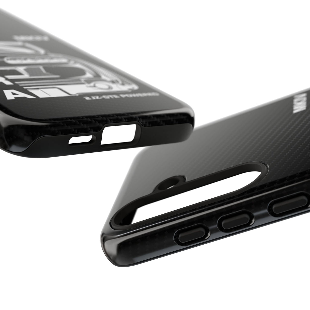 JDM Back View Tough Phone Case - Samsung Galaxy S24 Plus, glossy, edge and port close-up