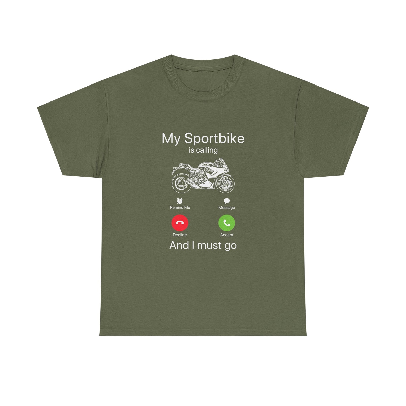 My Sportbike is Calling t-shirt - navy sportbike apparel - motorcycle rider gift