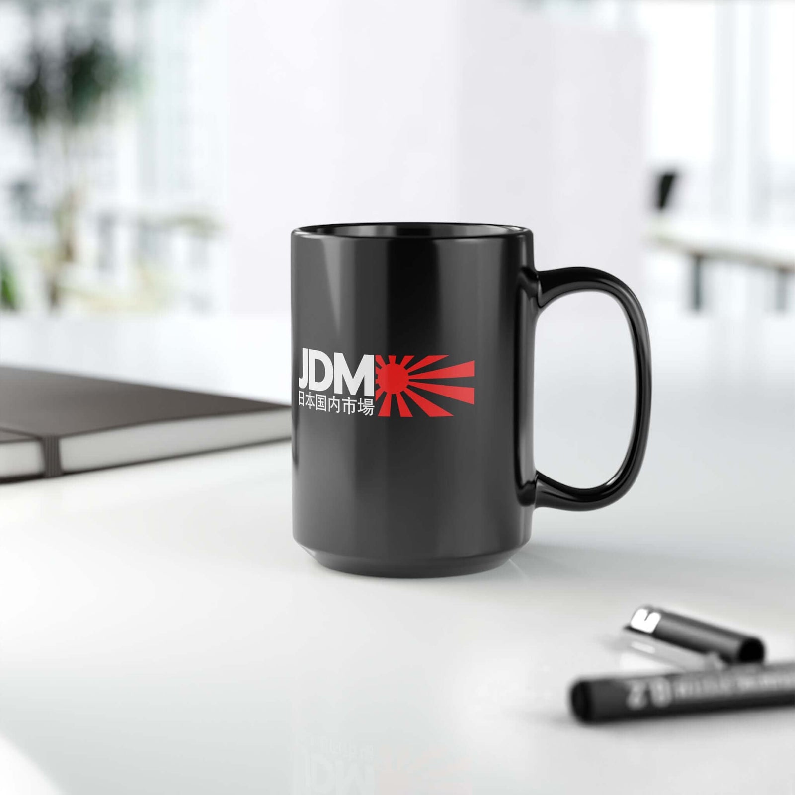JDM mug with coffee | Rising Sun design car enthusiast gift | 365CarMods