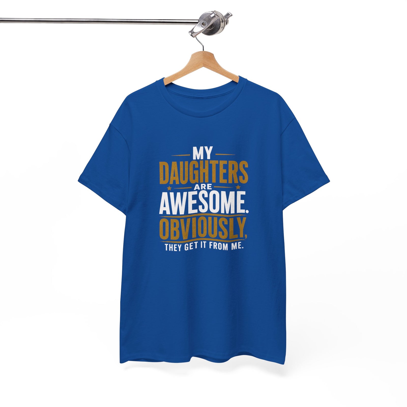 My Daughters Are Awesome shirt in heather navy | Proud parent tee | 365CarMods