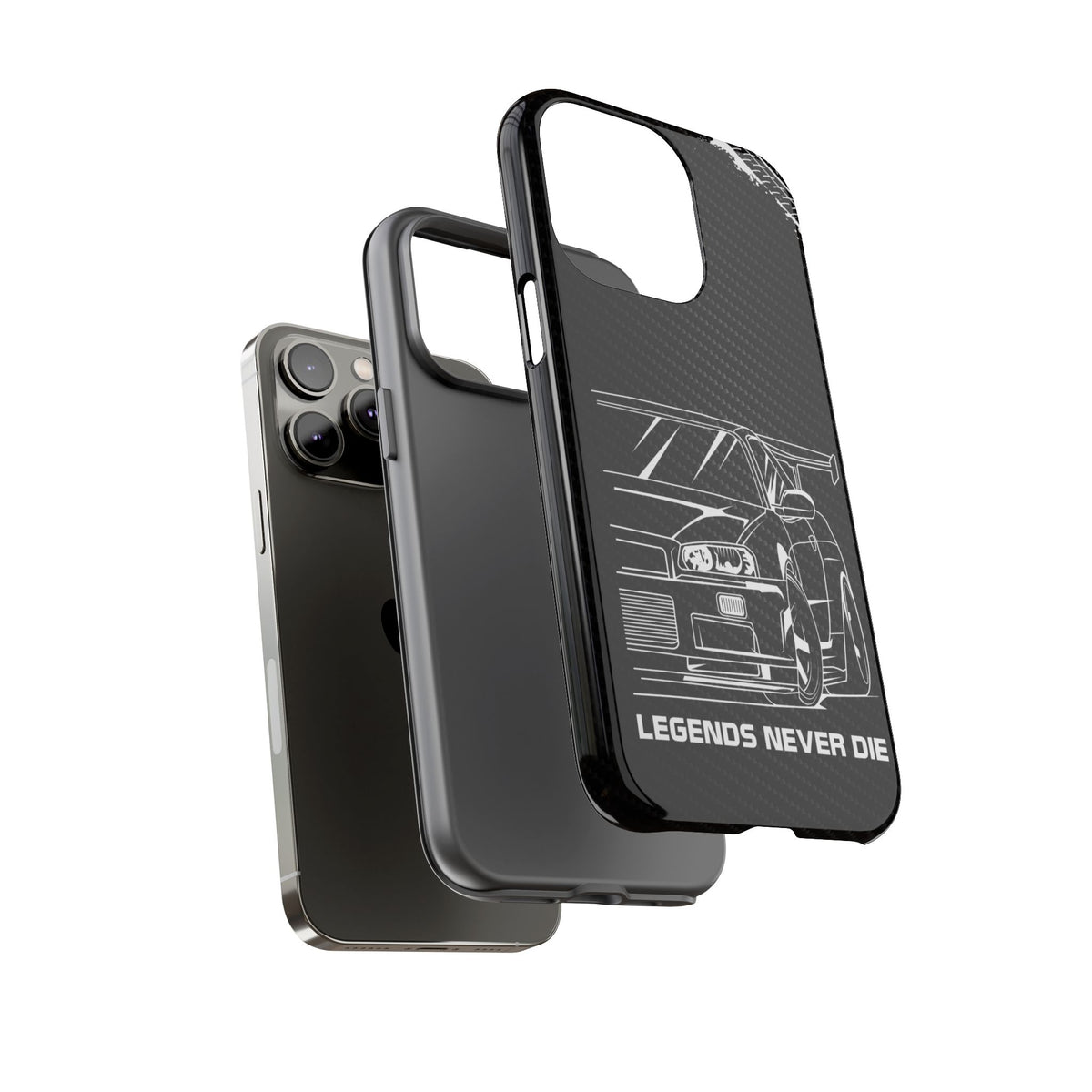 JDM Legends Never Die Tough Phone Case - iPhone 14 Pro Max, glossy, dual-layer protection