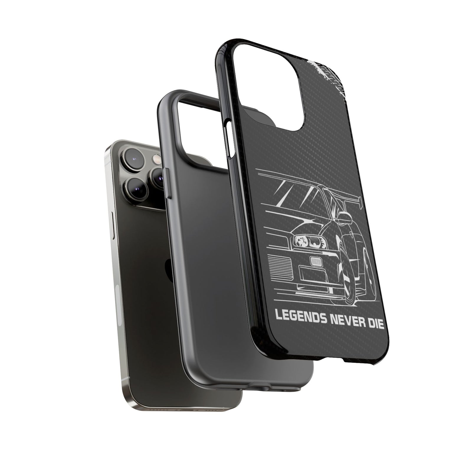JDM Legends Never Die Tough Phone Case - iPhone 14 Pro Max, glossy, dual-layer protection