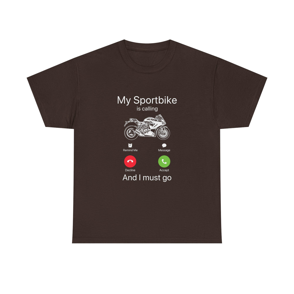 My Sportbike is Calling t-shirt - black motorcycle rider tee - funny biker gift