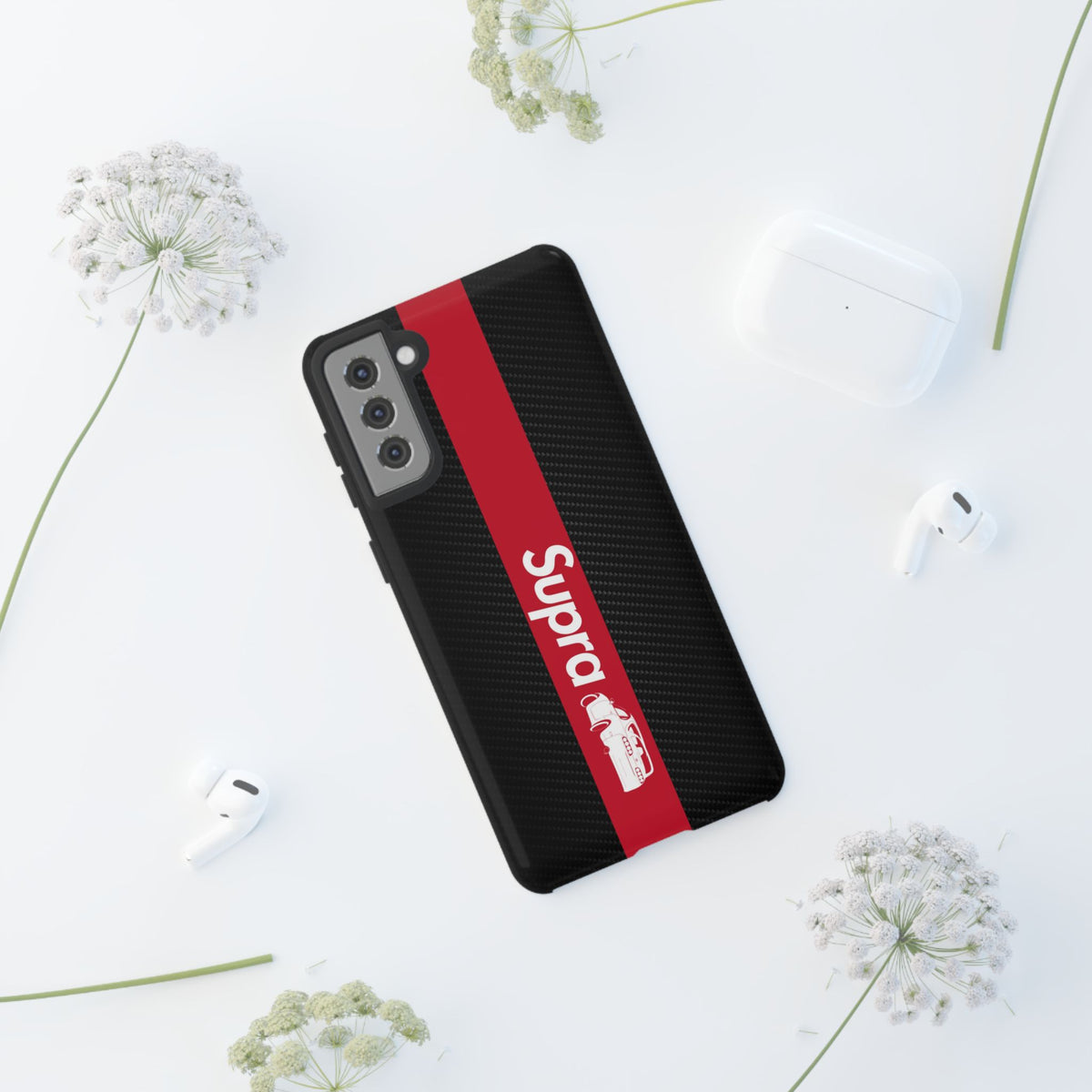 JDM Style Design Tough Phone Case - Google Pixel 8, glossy, edge and port close-up