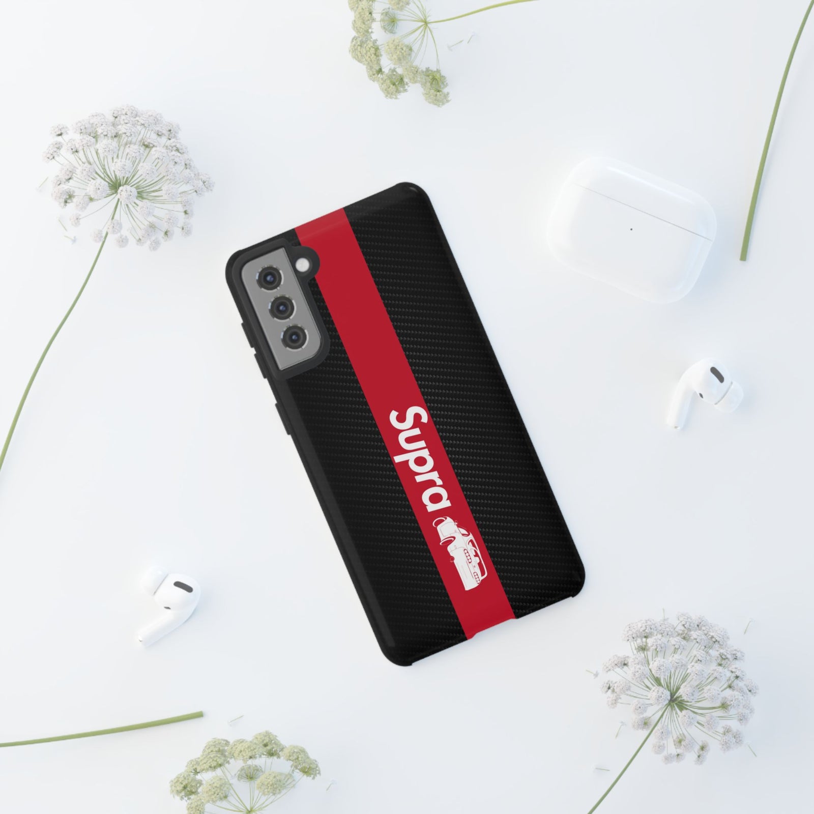 JDM Style Design Tough Phone Case - Google Pixel 8, glossy, edge and port close-up