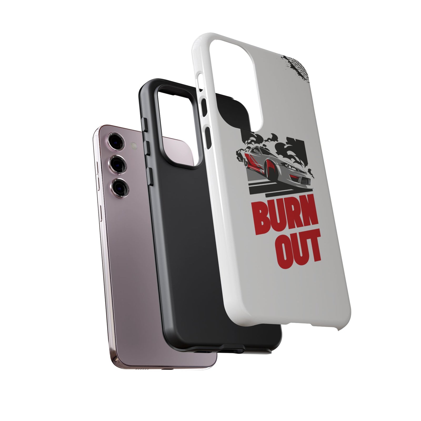 JDM Burnout Tough Car Phone Case - Samsung Galaxy S23 Plus, glossy, dual-layer protection