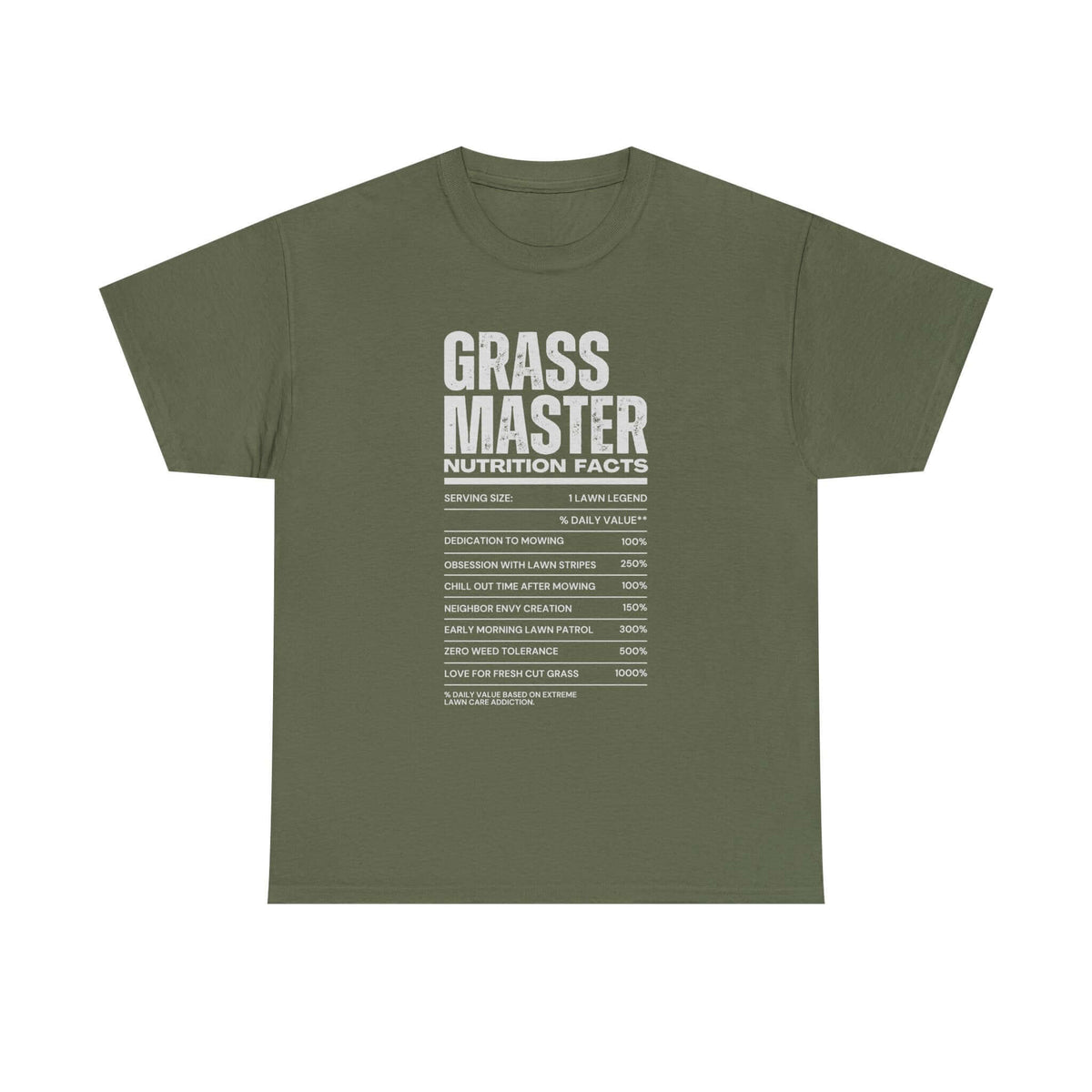Grass Master Nutrition Facts T-Shirt t-shirt design - car lover gift