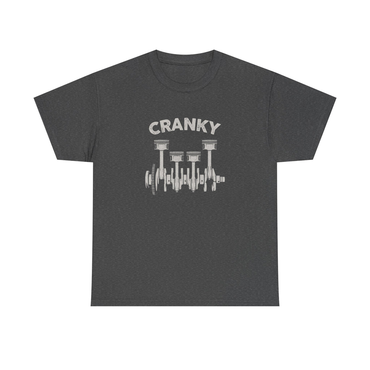 Cranky Mechanic shirt flat lay - car guy humor gift tee