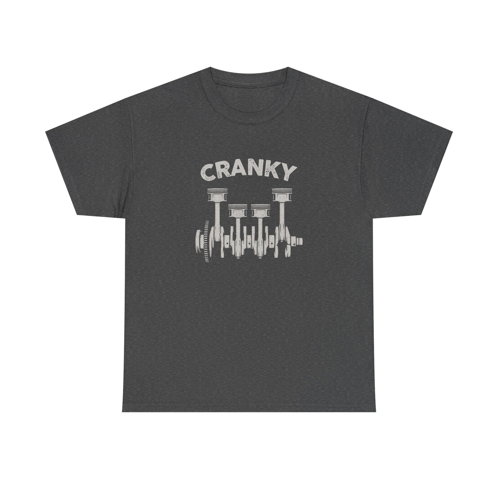 Cranky Mechanic shirt flat lay - car guy humor gift tee