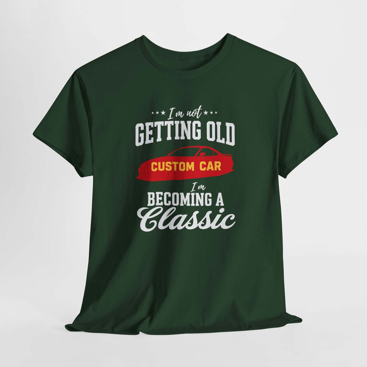 Becoming a Classic car t-shirt maroon | Car enthusiast birthday shirt | 365CarMods