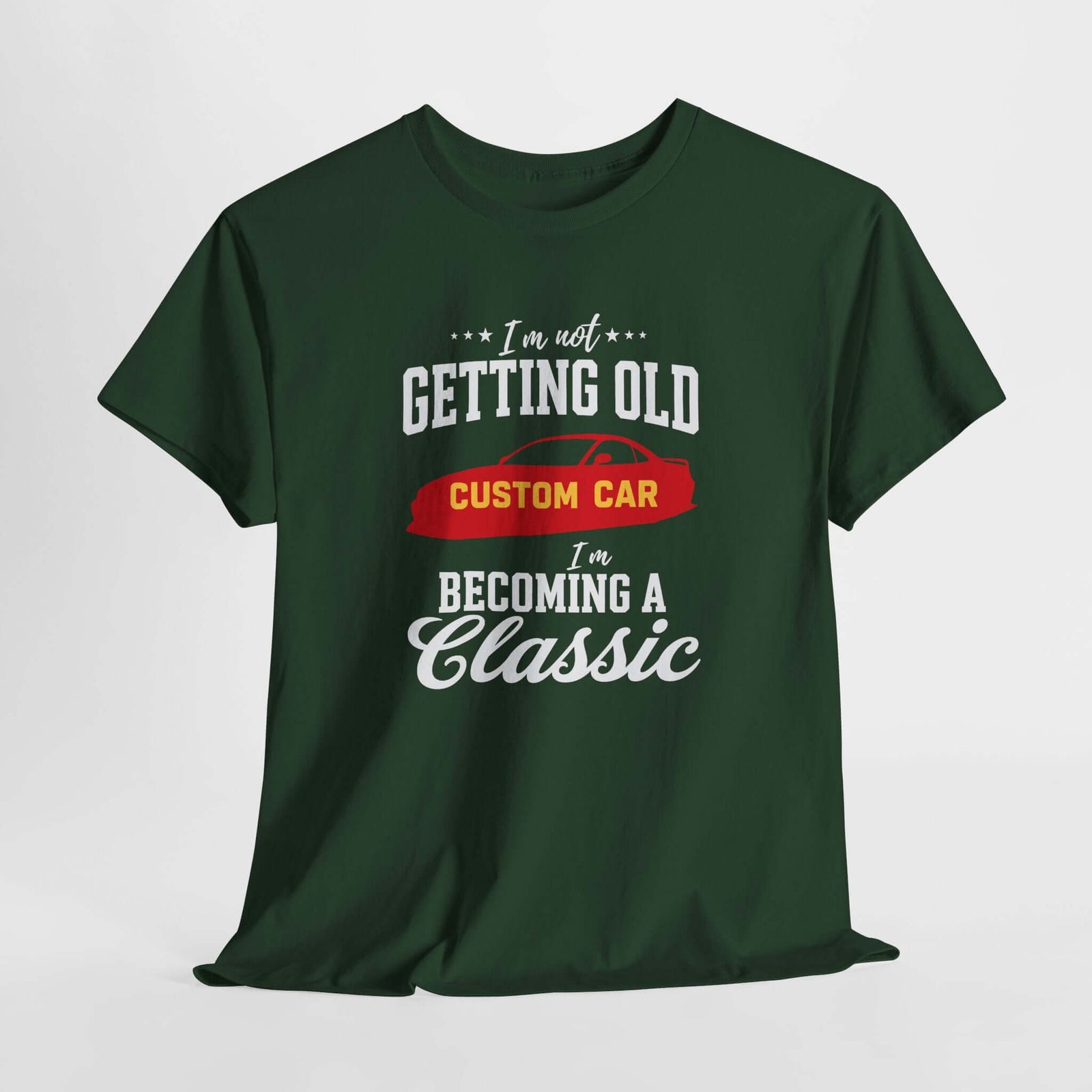 Becoming a Classic car t-shirt maroon | Car enthusiast birthday shirt | 365CarMods