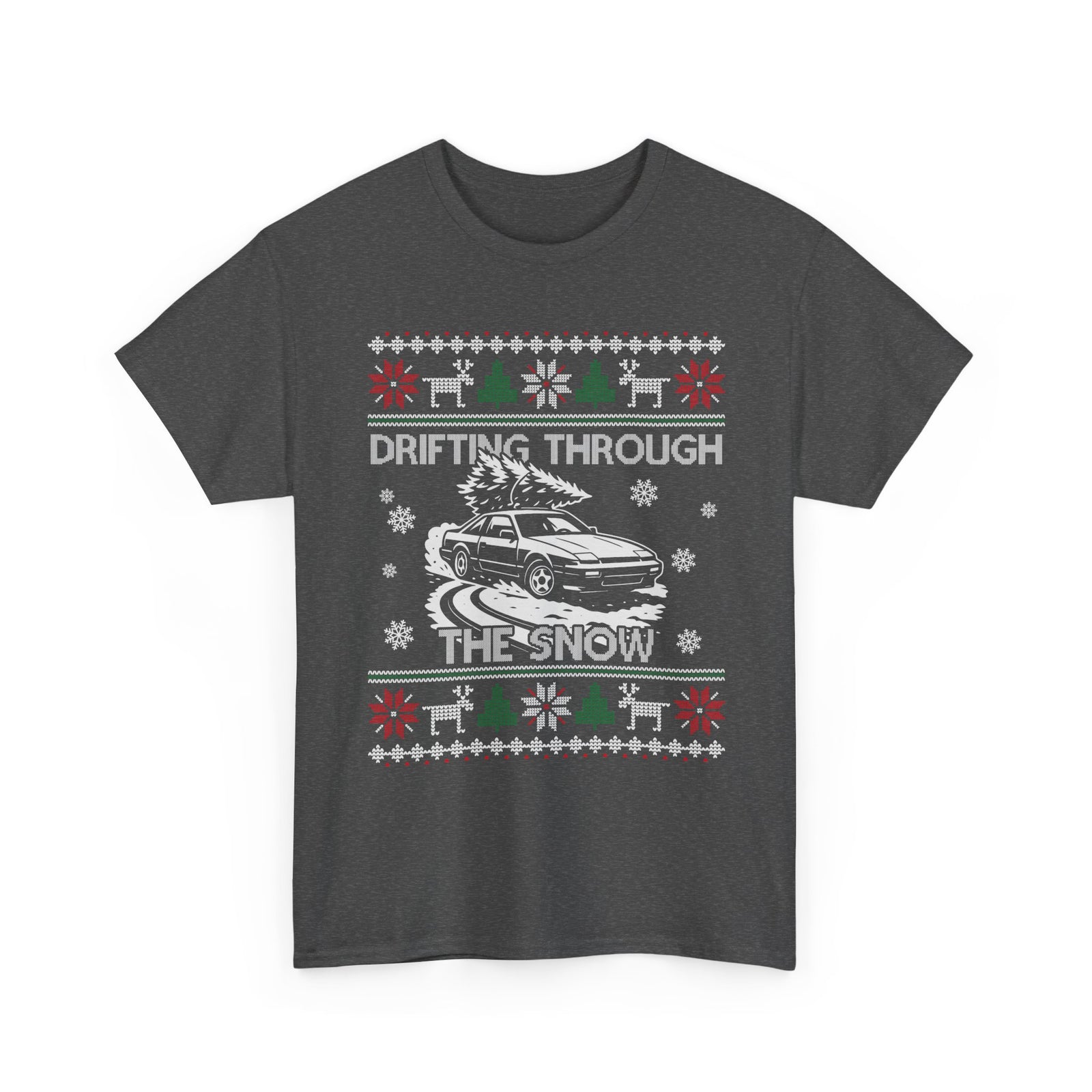 Drifting Through the Snow Ugly Christmas Shirt, Holiday Gift Tee, Christmas Party, JDM Drift Car Guy T-Shirt