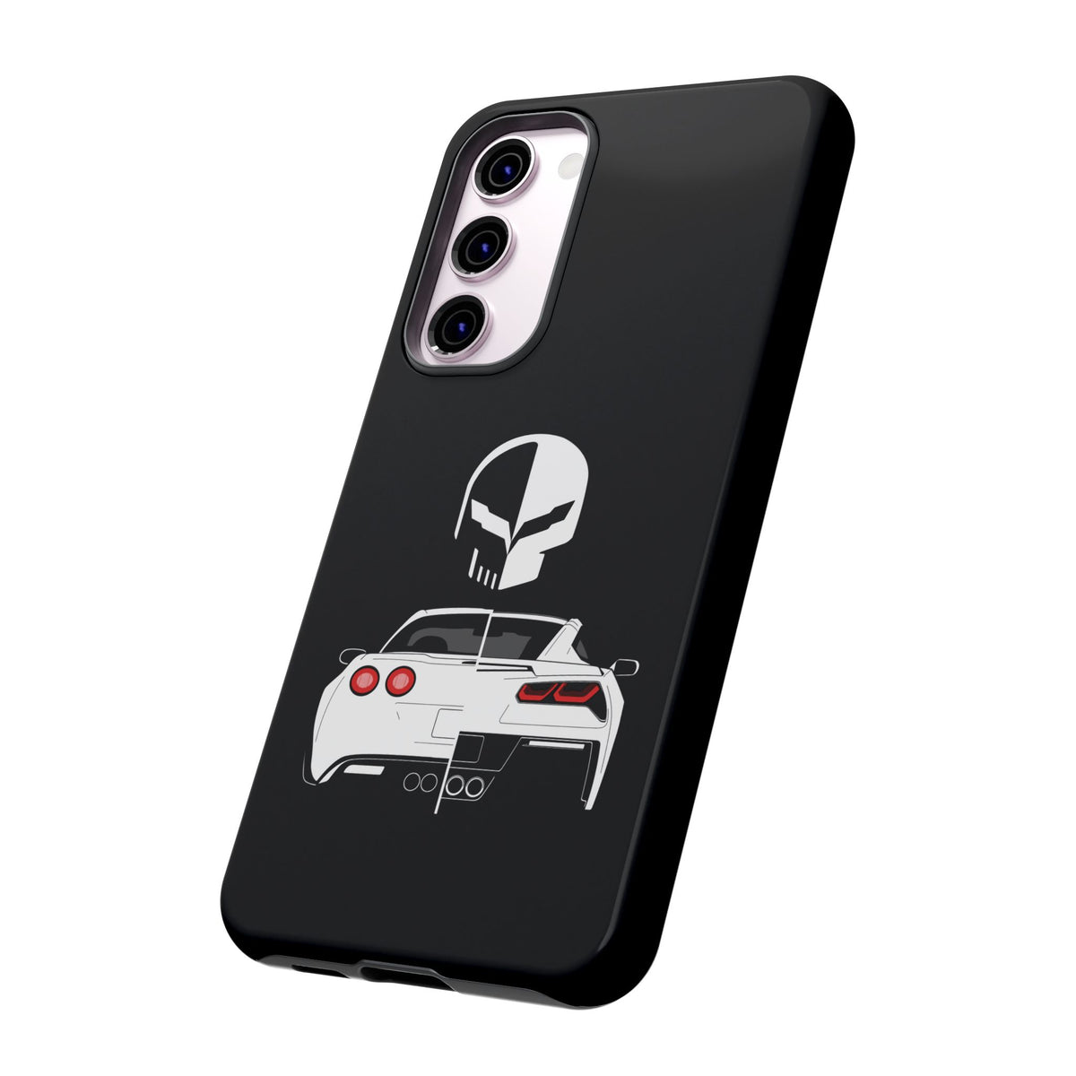 Corvette Punisher Skull Tough Phone Case | Muscle Car Guy Gift
