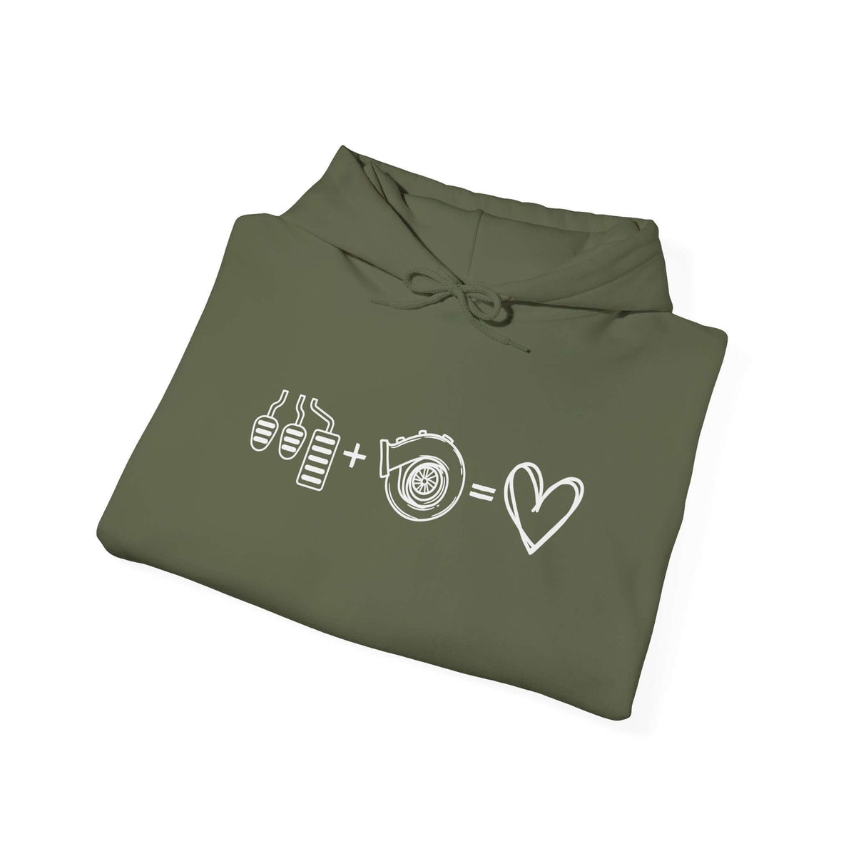 3 Pedals Plus Turbo Equals Love Hoodie | Car Guy Gift