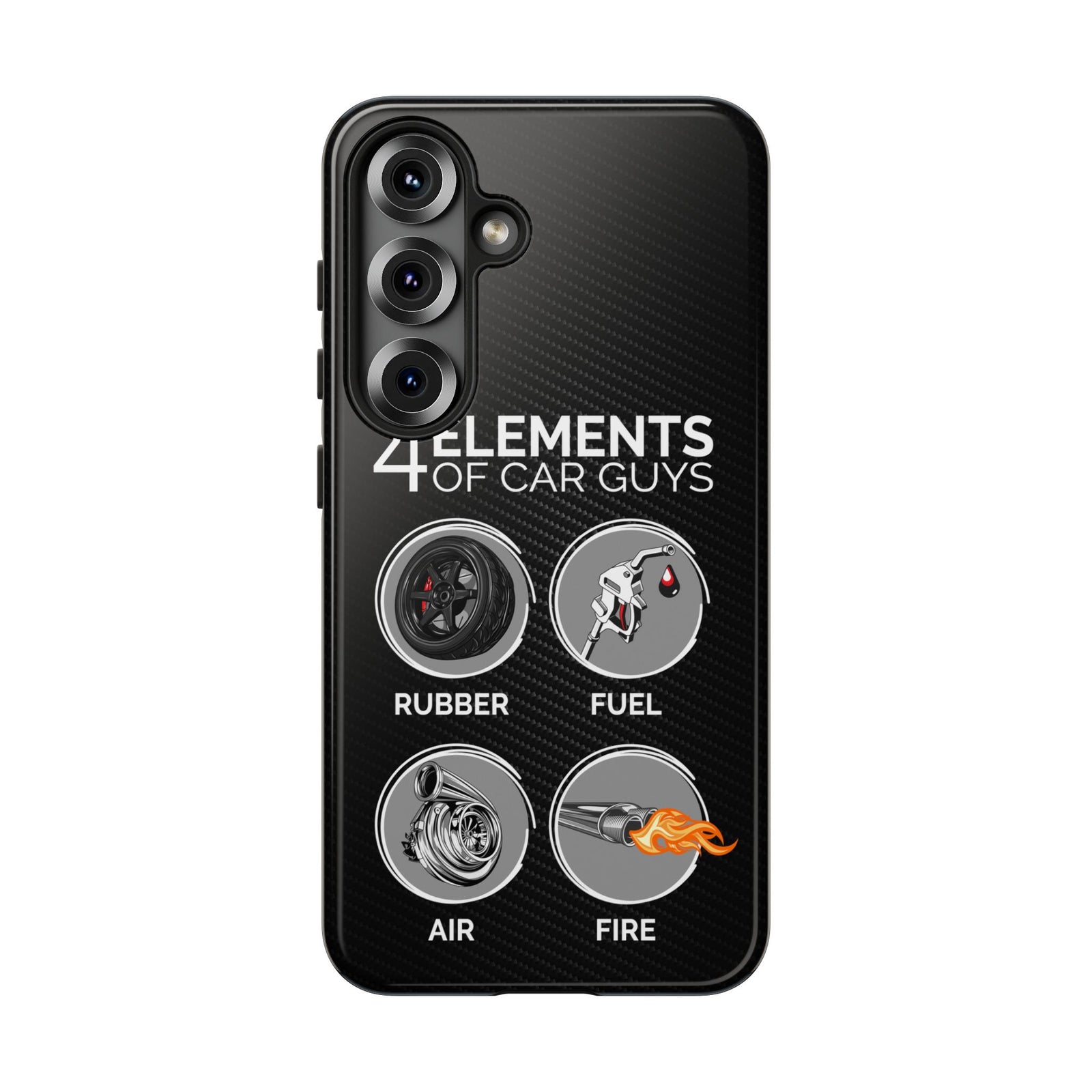 The 4 Elements of Car Guys Tough Phone Case | Funny Car Lover Gift