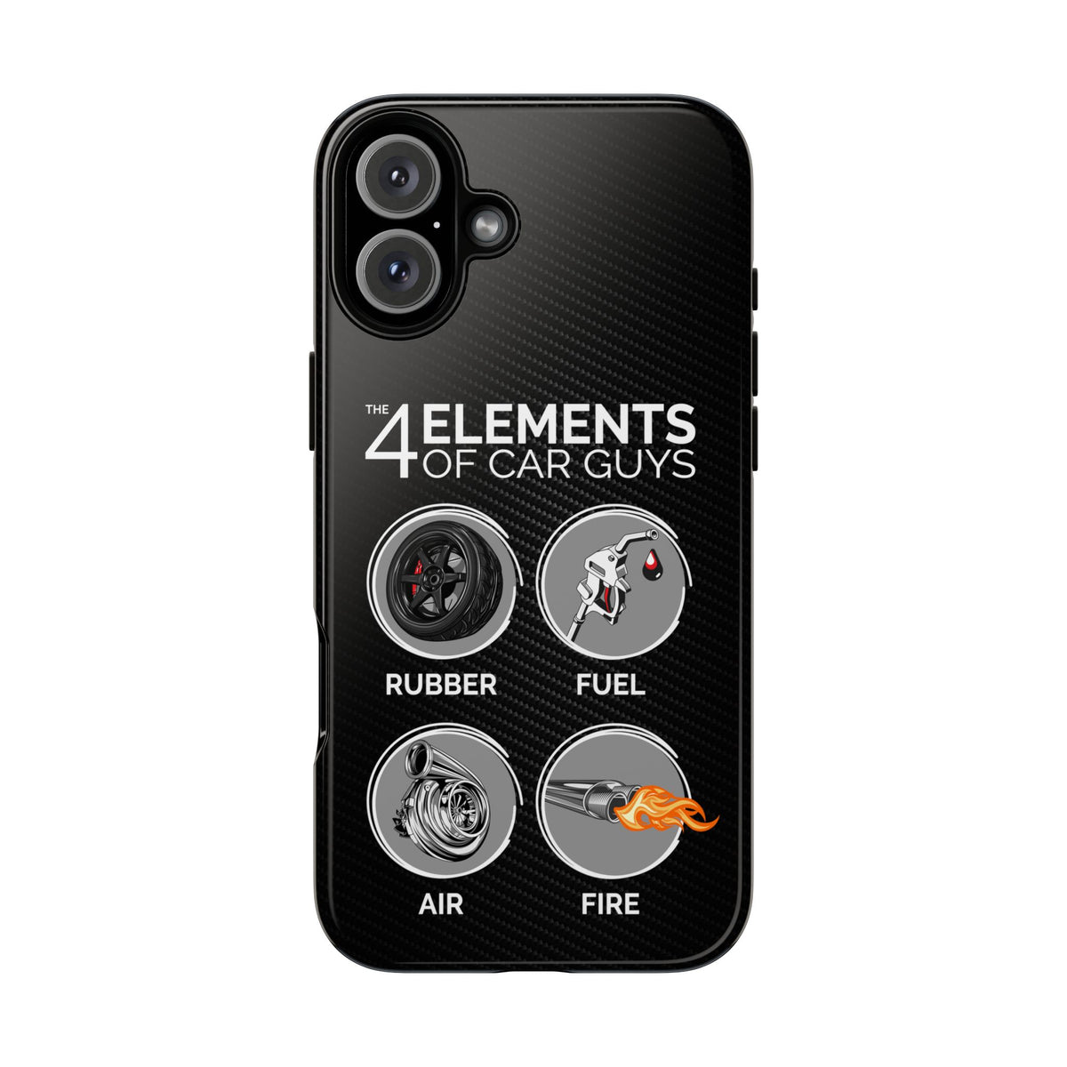 The 4 Elements of Car Guys Tough Phone Case | Funny Car Lover Gift