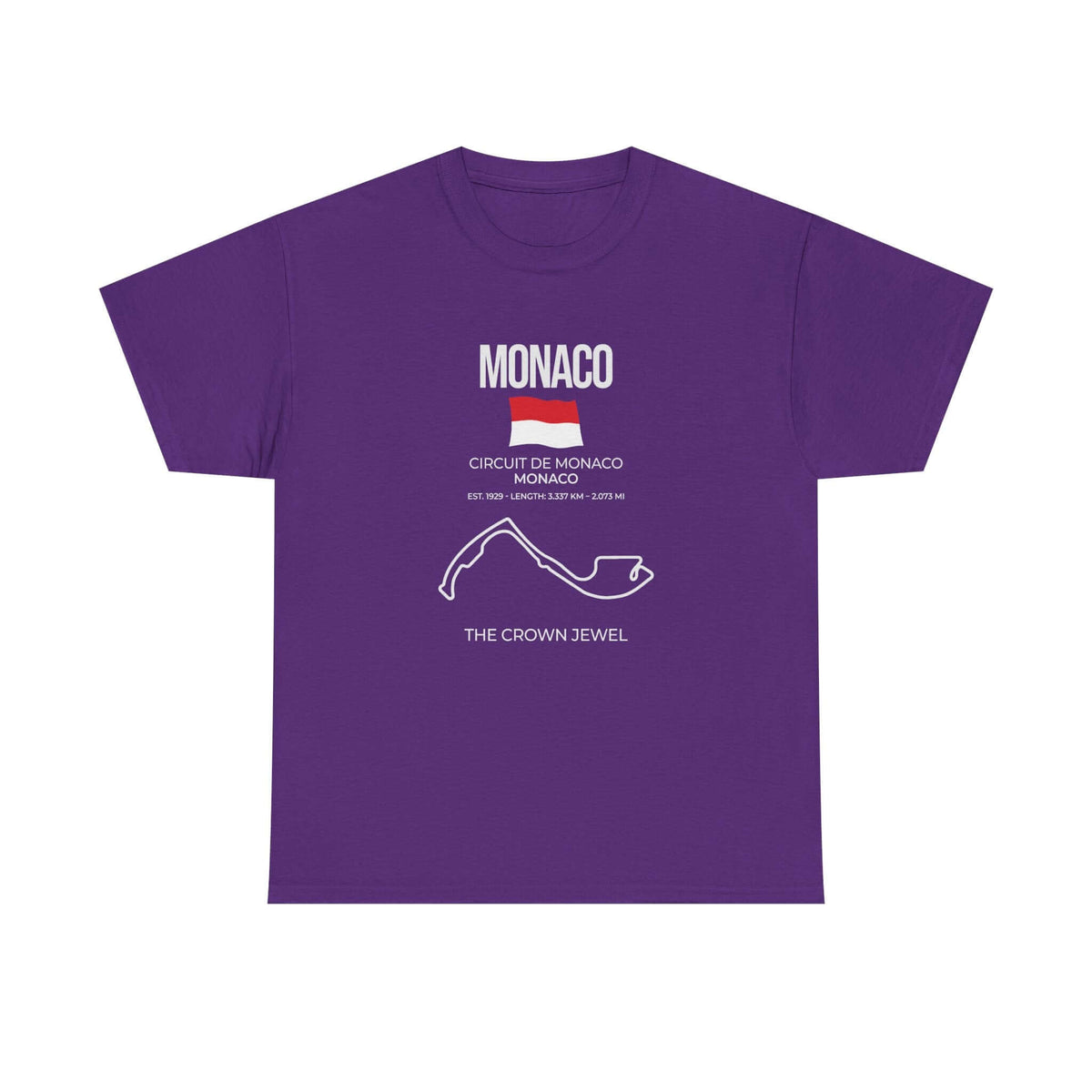 Monaco Race Track T-Shirt tee front view - gearhead gift