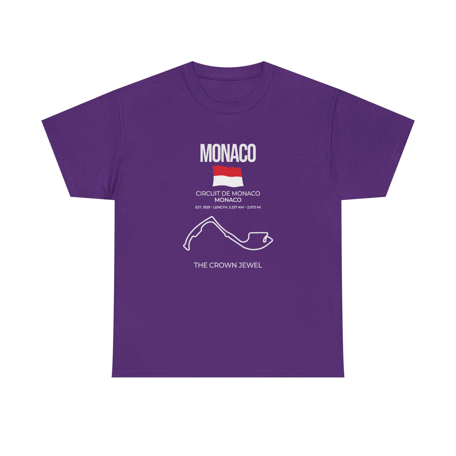 Monaco Race Track T-Shirt tee front view - gearhead gift