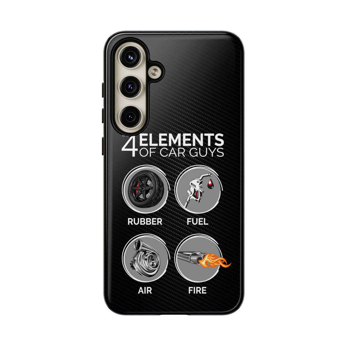 The 4 Elements of Car Guys Tough Phone Case | Funny Car Lover Gift