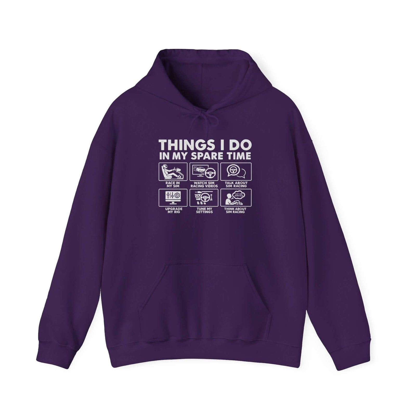 Sim Racing Hoodie - Things I Do In My Spare Time sim racer gift