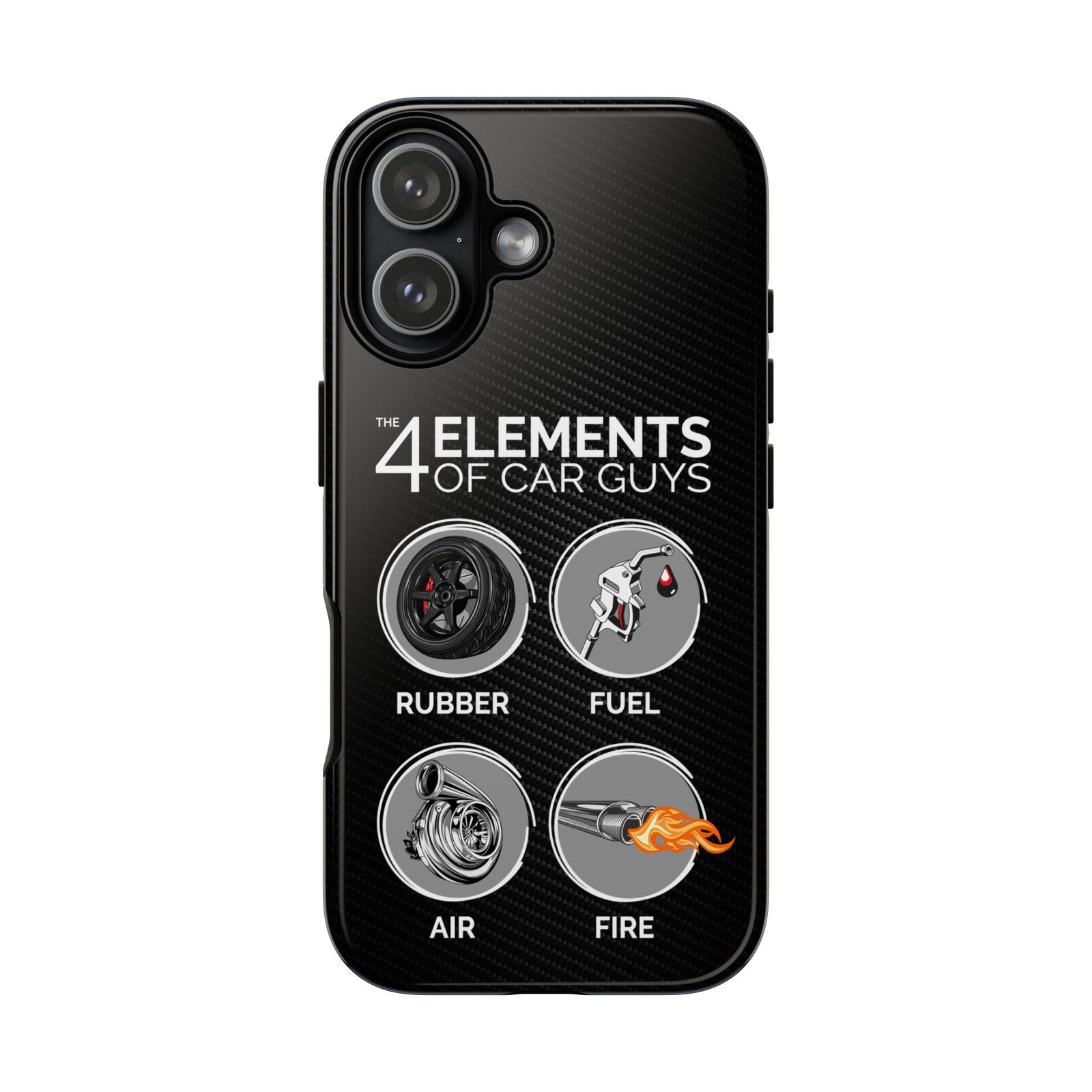 The 4 Elements of Car Guys Tough Phone Case | Funny Car Lover Gift