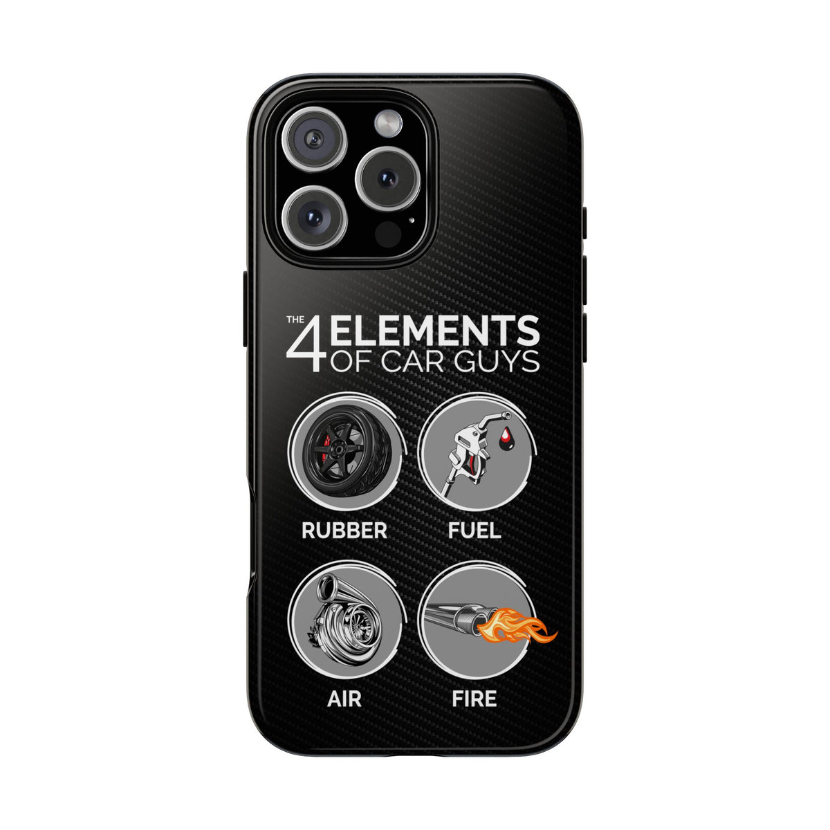 The 4 Elements of Car Guys Tough Phone Case | Funny Car Lover Gift