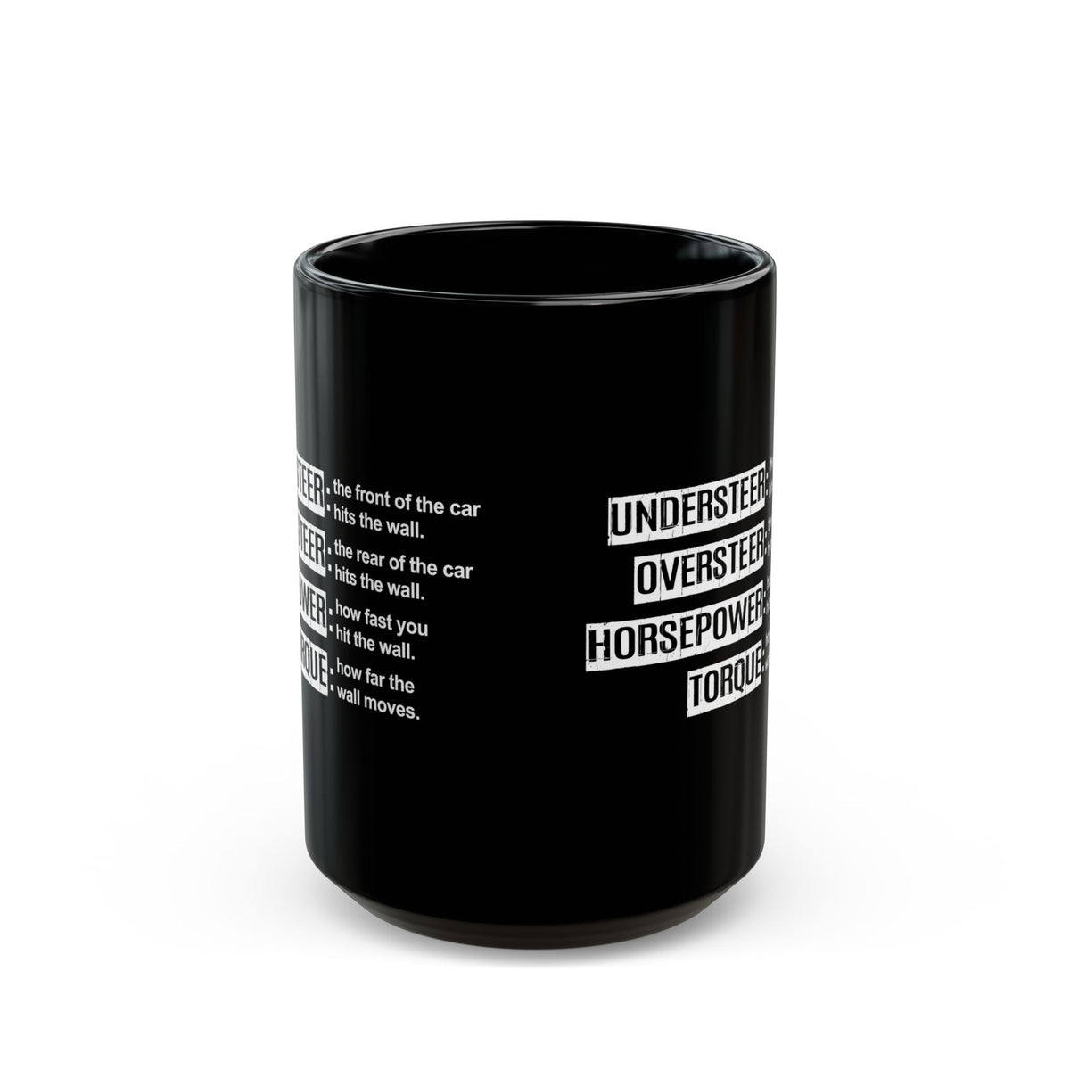 Car Enthusiasts Be Like Funny Coffee Mug - 15oz black coffee mug, front view with print on both sides