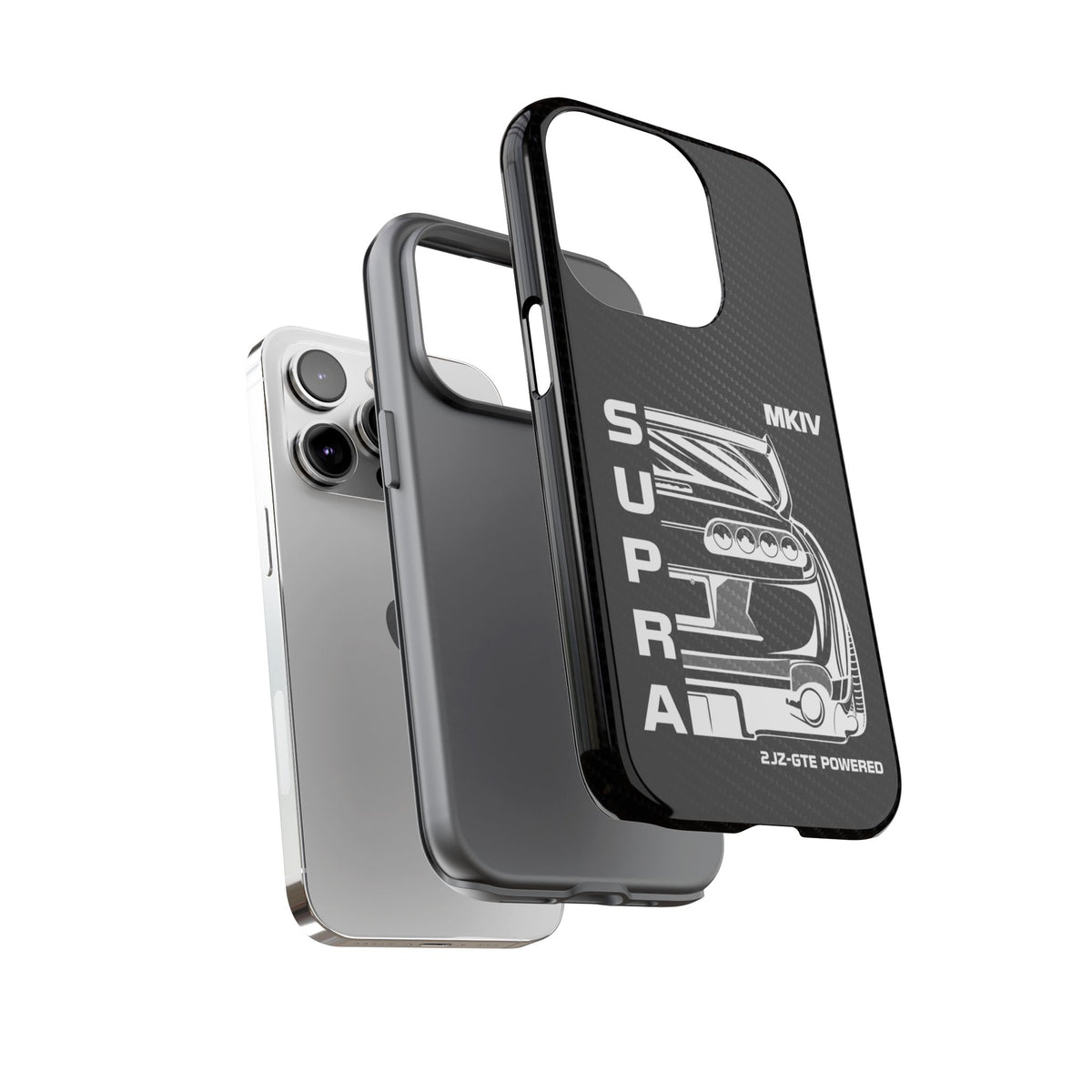 JDM Back View Tough Phone Case - iPhone 14 Pro, glossy, dual-layer protection