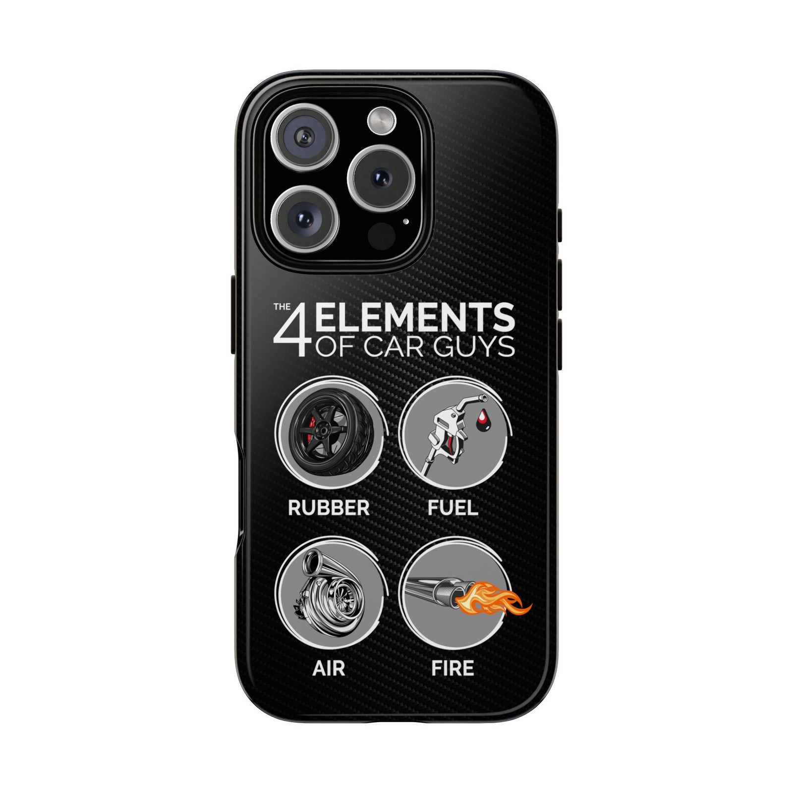 The 4 Elements of Car Guys Tough Phone Case | Funny Car Lover Gift