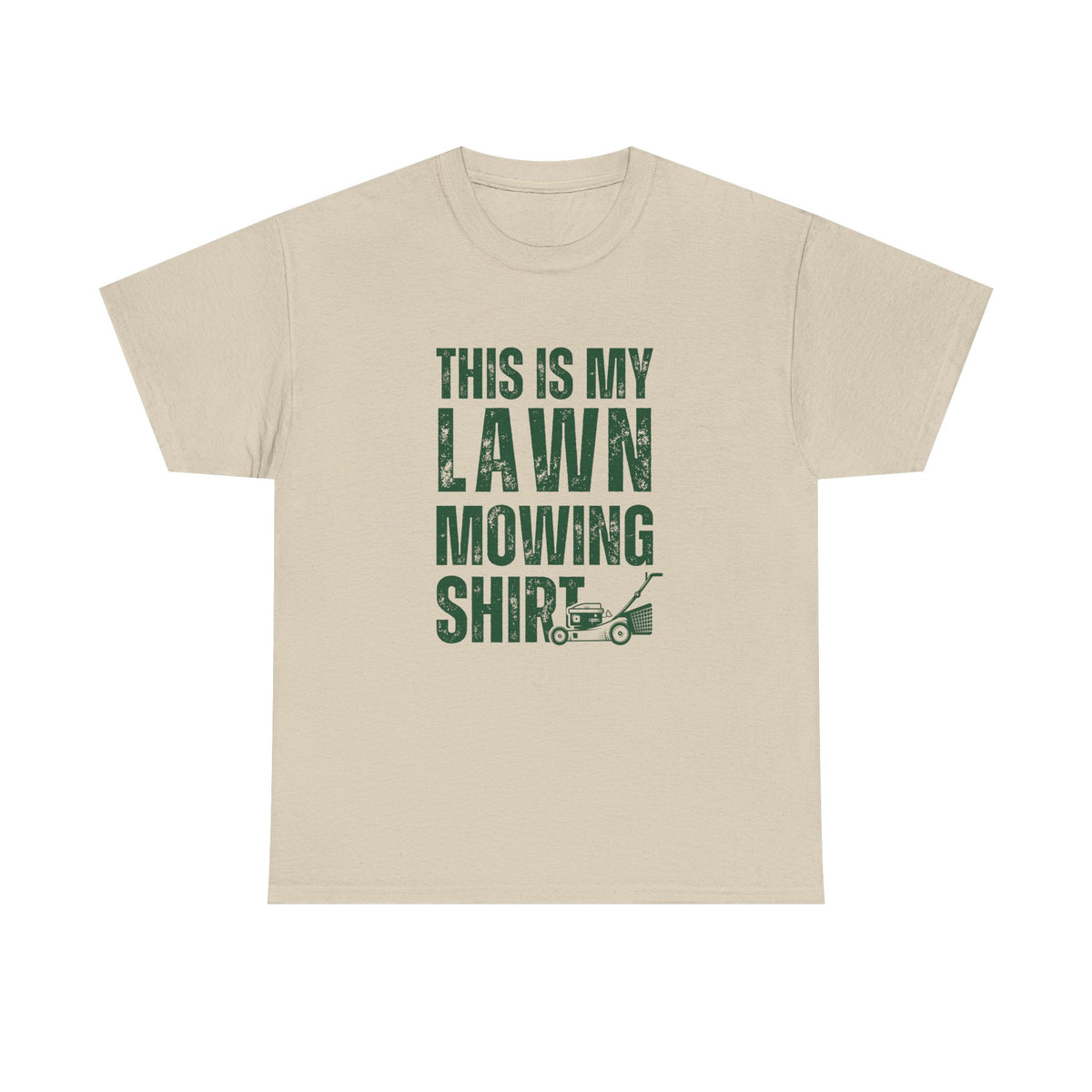 This Is My Lawn Mowing Shirt back view - funny yard care shirt