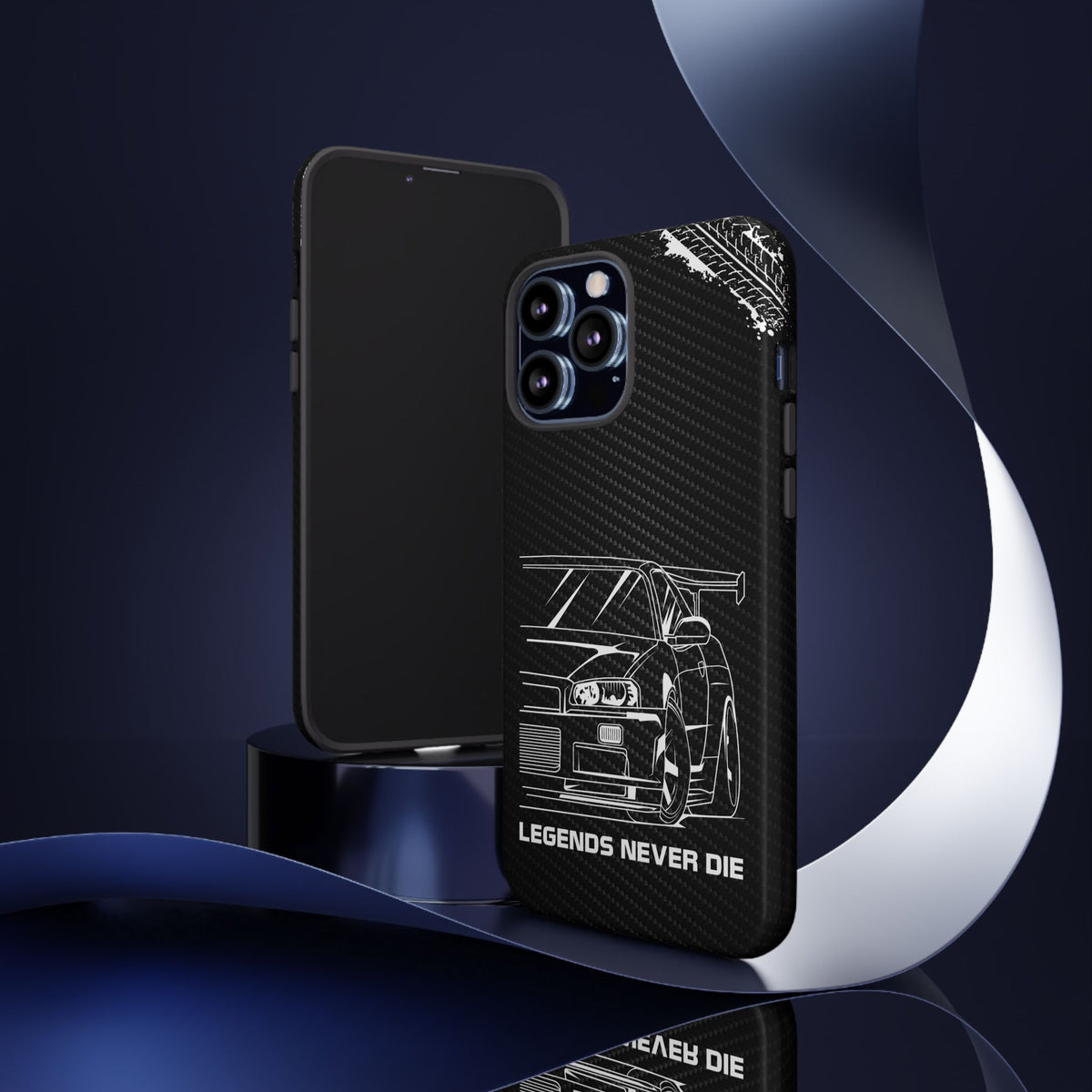 JDM Legends Never Die Tough Phone Case - iPhone 13 Pro Max, glossy, lifestyle photo