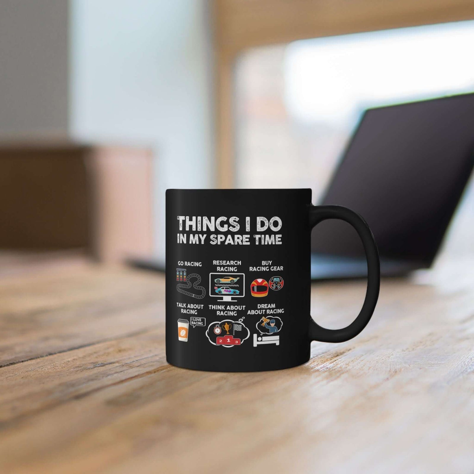 Things I Do In My Spare Time Mug mug back view - car enthusiast gift