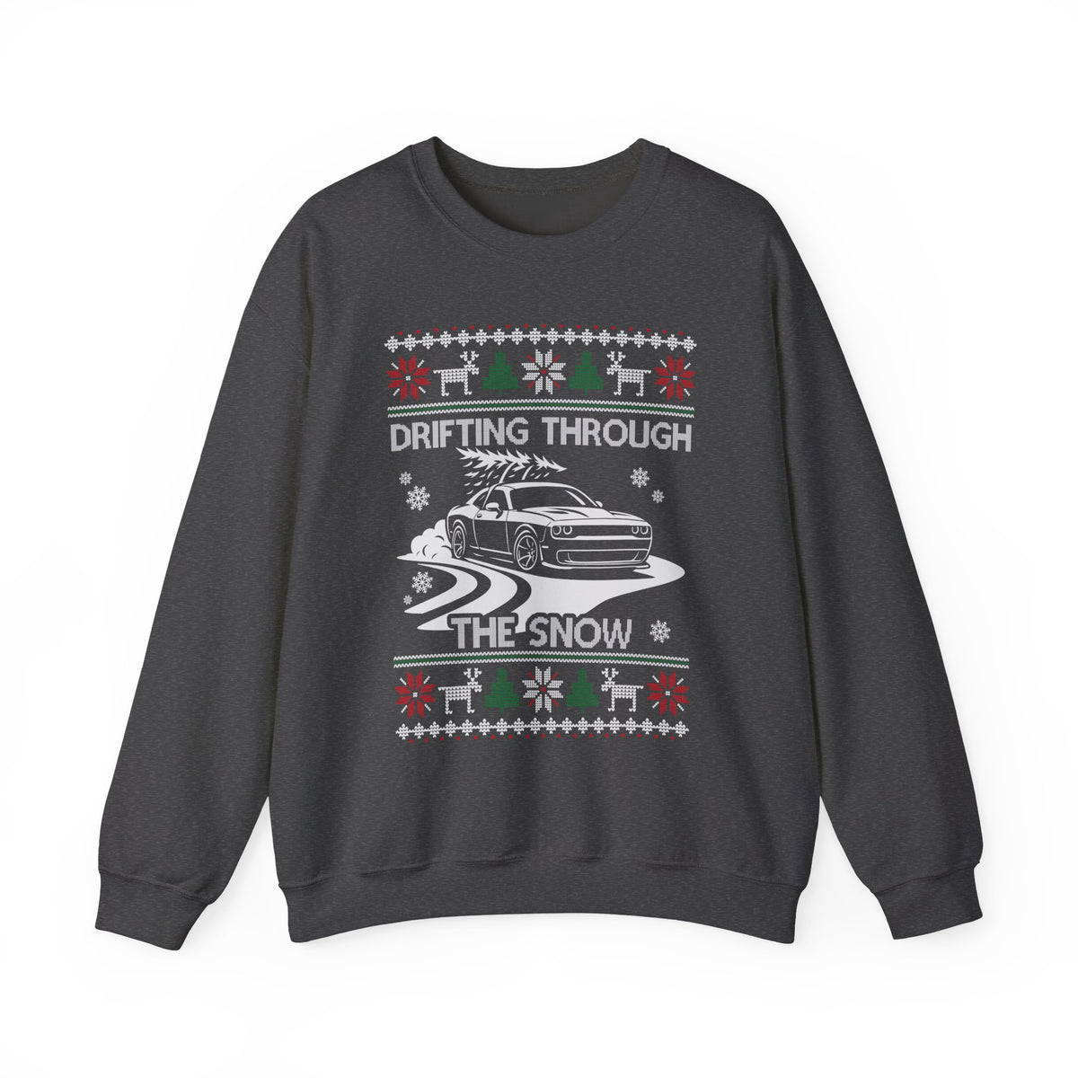 Custom Car Drifting Through the Snow Sweatshirt