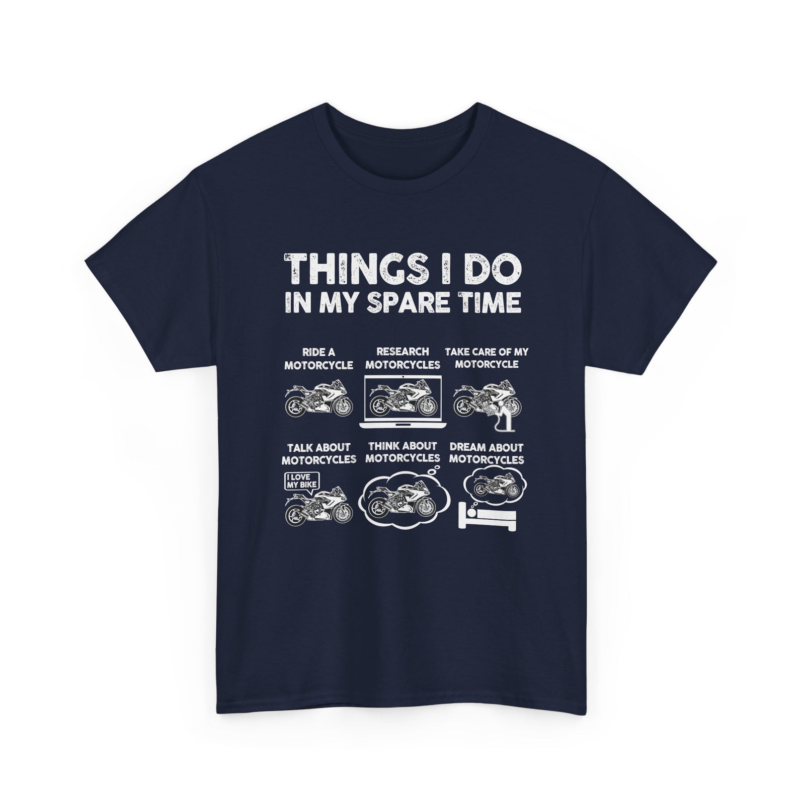 Things I Do In My Spare Time Motorcycle T-Shirt | Biker Gift Tee