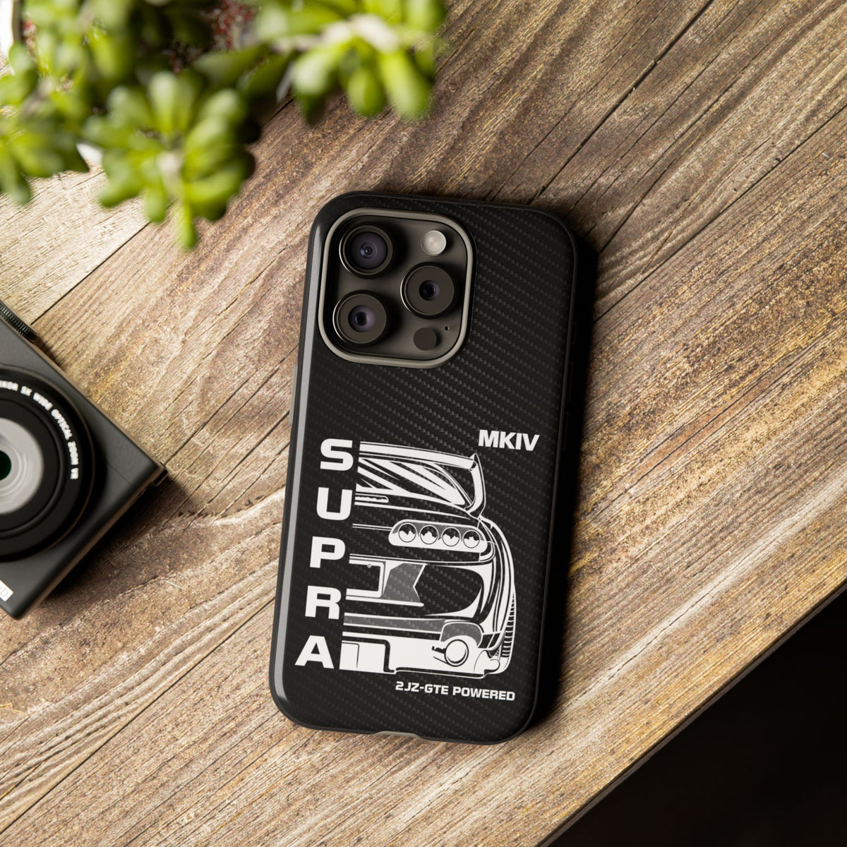 JDM Back View Tough Phone Case - iPhone 15 Pro, glossy, lifestyle photo