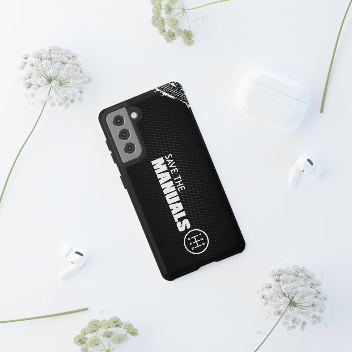 Save The Manuals Tough Phone Case | Manual Transmission Car Guy Gift