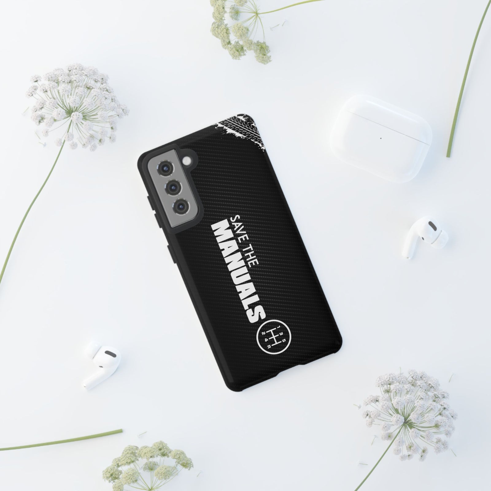 Save The Manuals Tough Phone Case | Manual Transmission Car Guy Gift