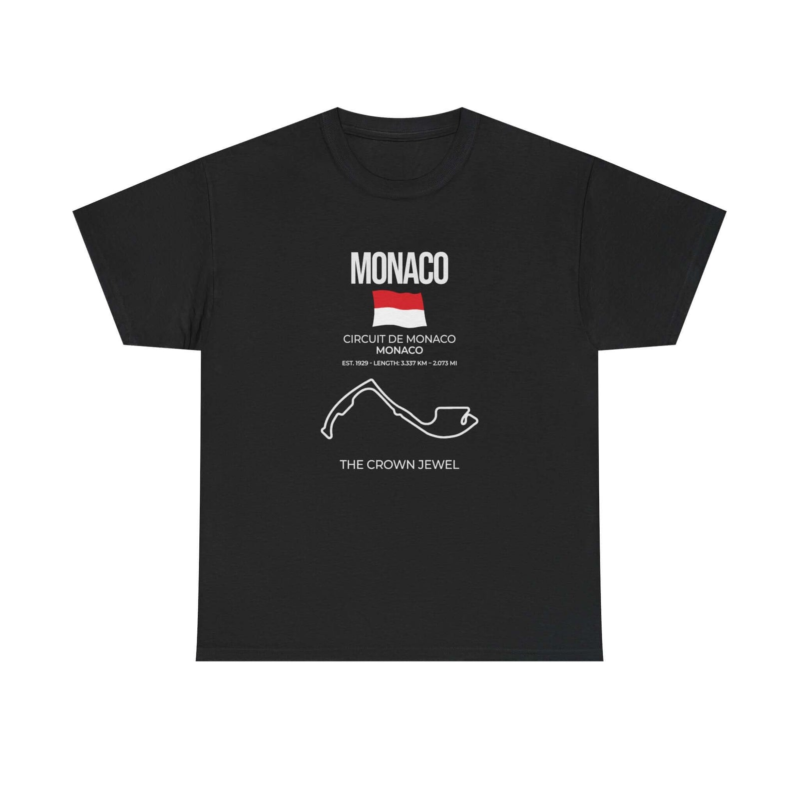 Monaco Race Track T-Shirt shirt detail - petrolhead gift tee