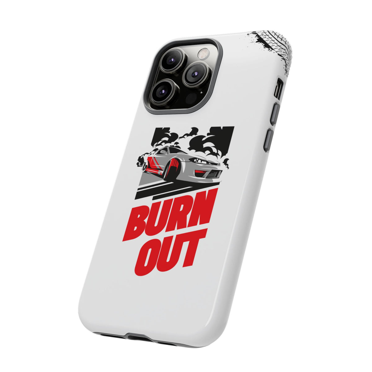 JDM Burnout Tough Car Phone Case - iPhone 14 Pro Max, glossy, side view