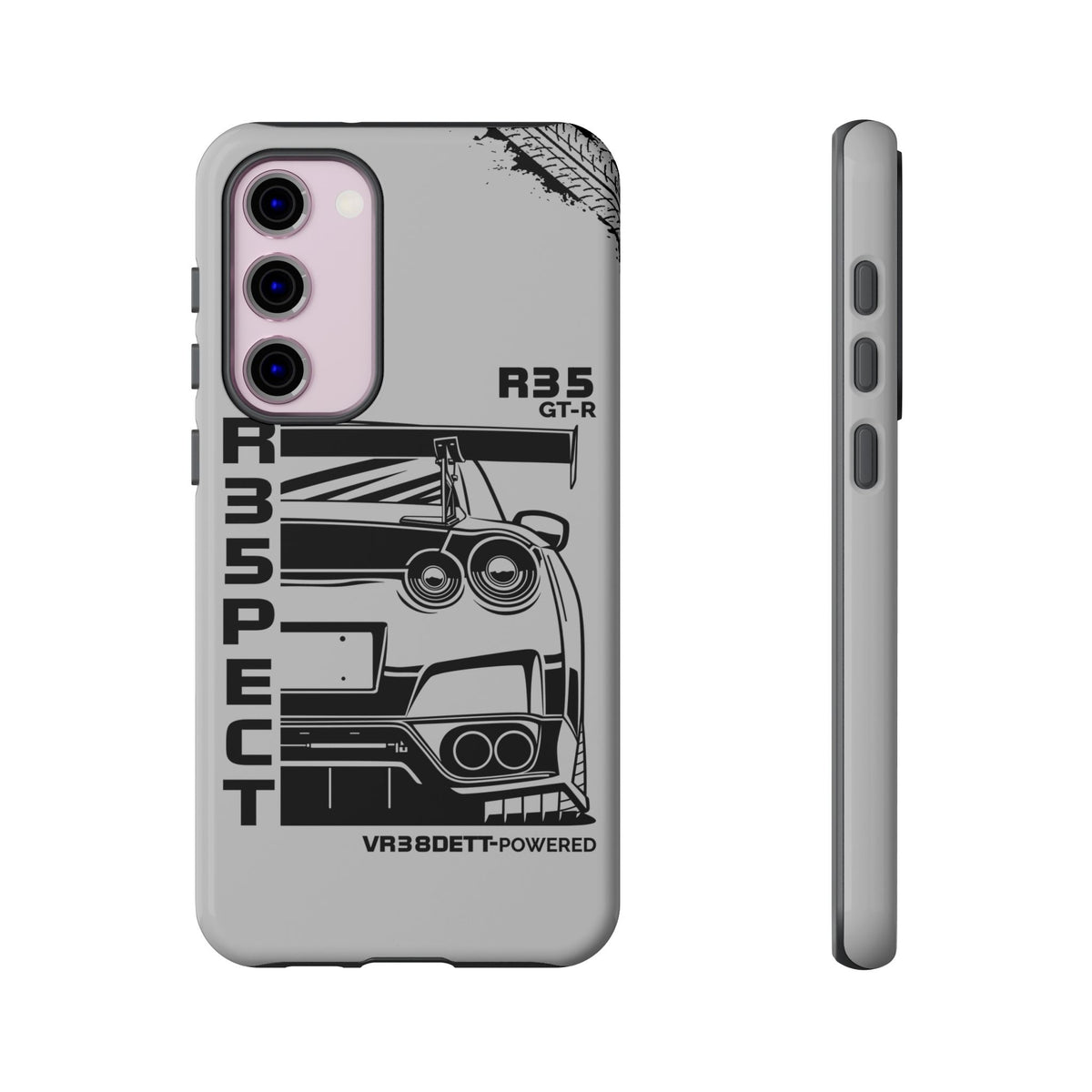 JDM Front View Tough Phone Case - Samsung Galaxy S23 Plus, glossy, front and side view